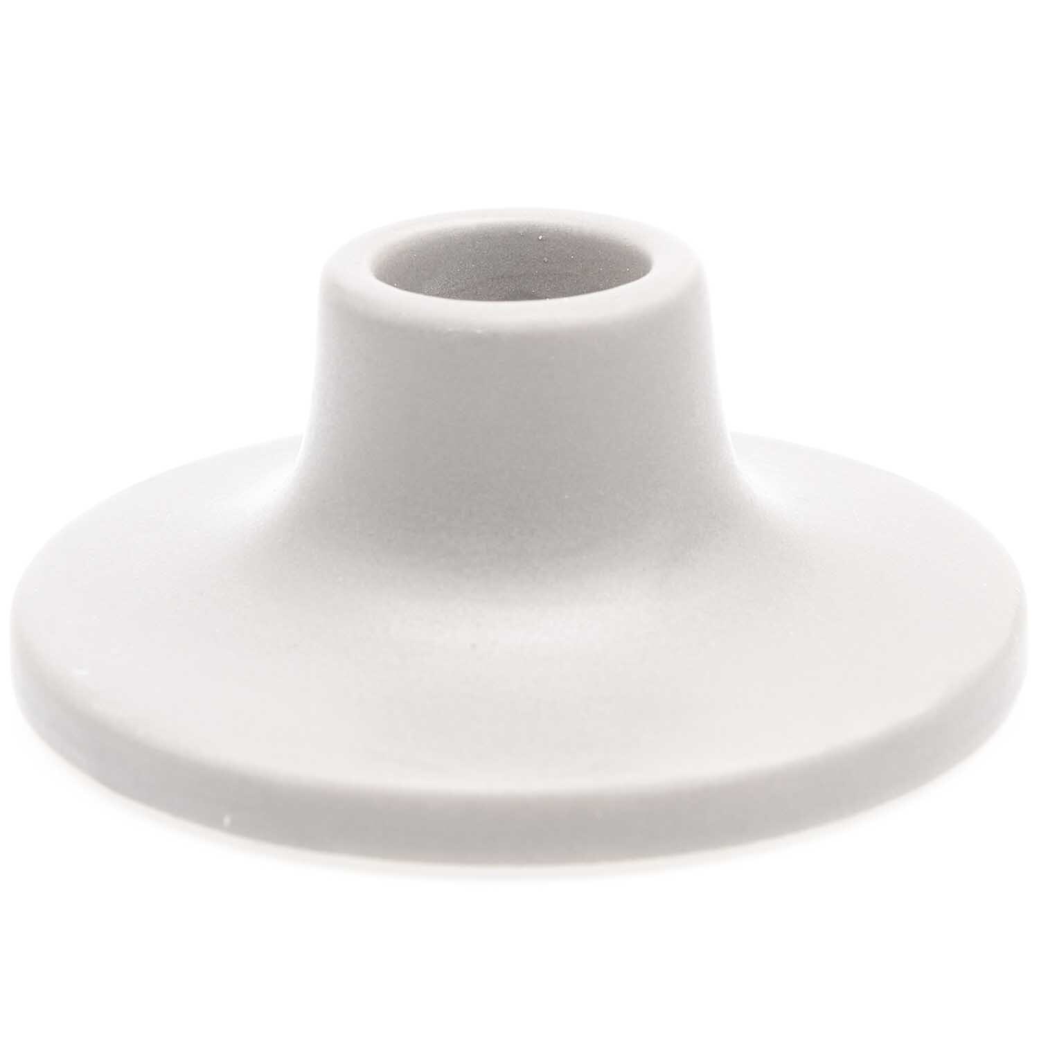 Keramikkerzenhalter 8x8x3,5cm von Rico Design in schlichtem Design, ideal für moderne Wohnräume.