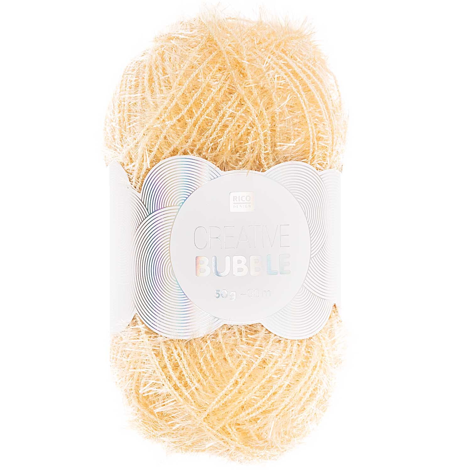Creative Bubble Garn in Vanille von Rico Design, 50g 90m, ideal für kreative Strickprojekte.
