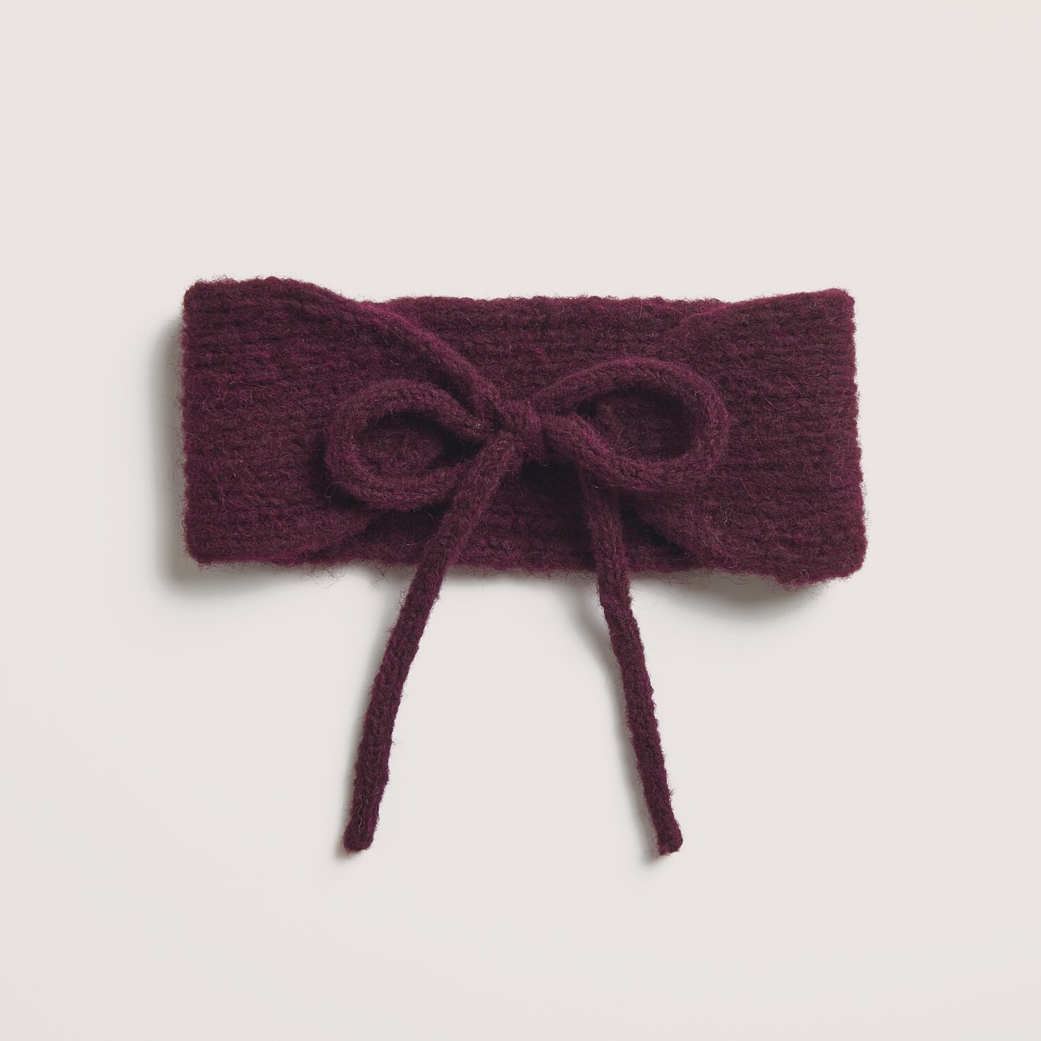 Strickset Stirnband Modell 08 aus Made by Me No. 21 in Bordeaux, gefertigt aus Luxury Pure Baby Alpaca. Ideal für Herbst-Winter.