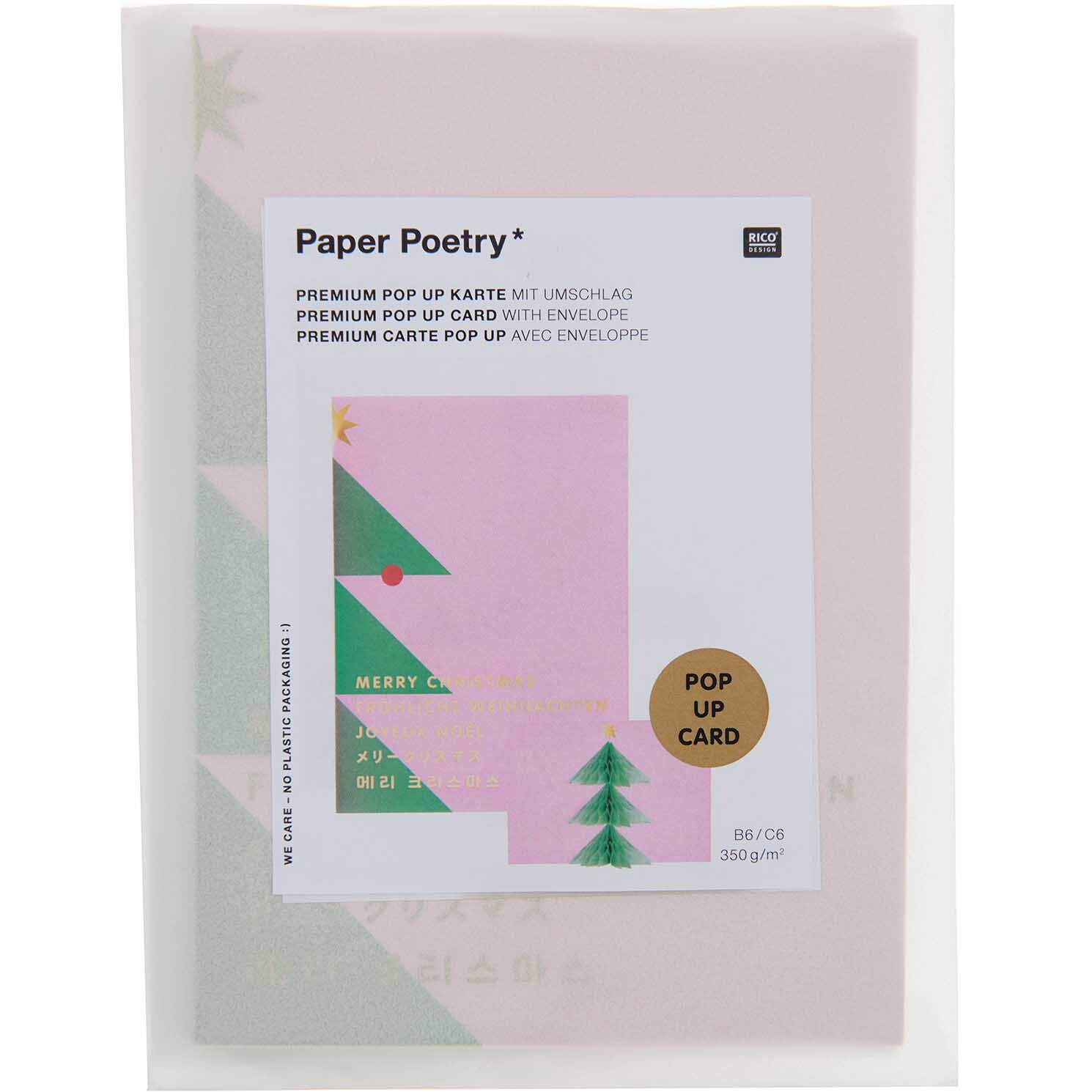Paper Poetry 3D-Karte Merry Christmas von Rico Design