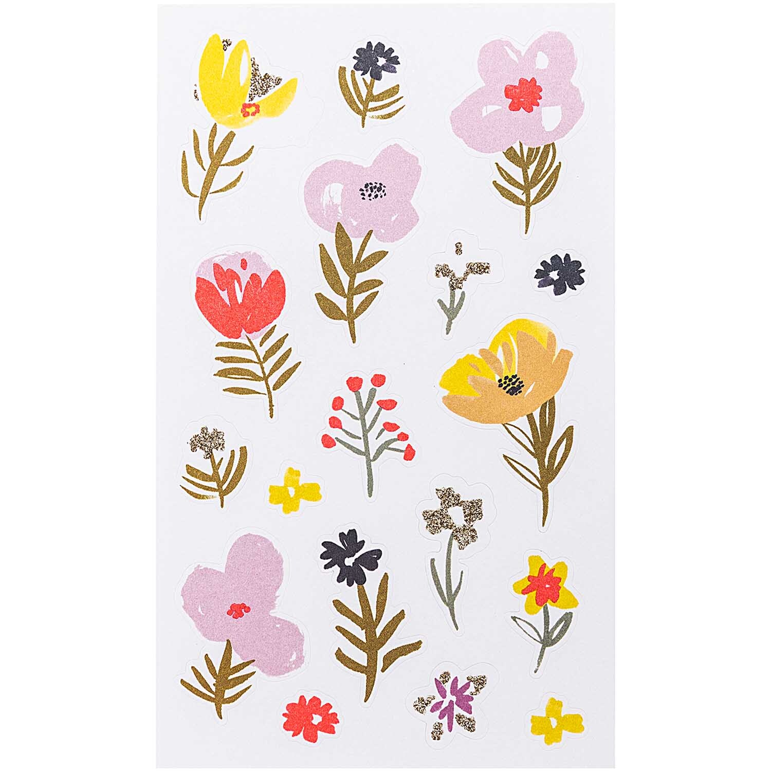 Paper Poetry Sticker Crafted Nature Blumen rosa 130 Stück von Rico Design Paper Poetry Sticker Crafted Nature zeigt bunte Blumenmotive auf weißem Hintergrund, 130 Stück.