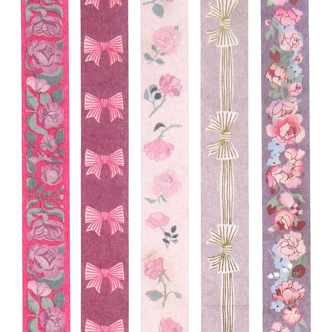 Paper Poetry Tape Set La Vie En Rose Pink/Rosa 5-teilig von Rico Design Paper Poetry Tape Set La Vie En Rose Pink/Rosa: Ein 5-teiliges Set dekorativer Klebebänder von Rico Design in verschiedenen Rosatönen.