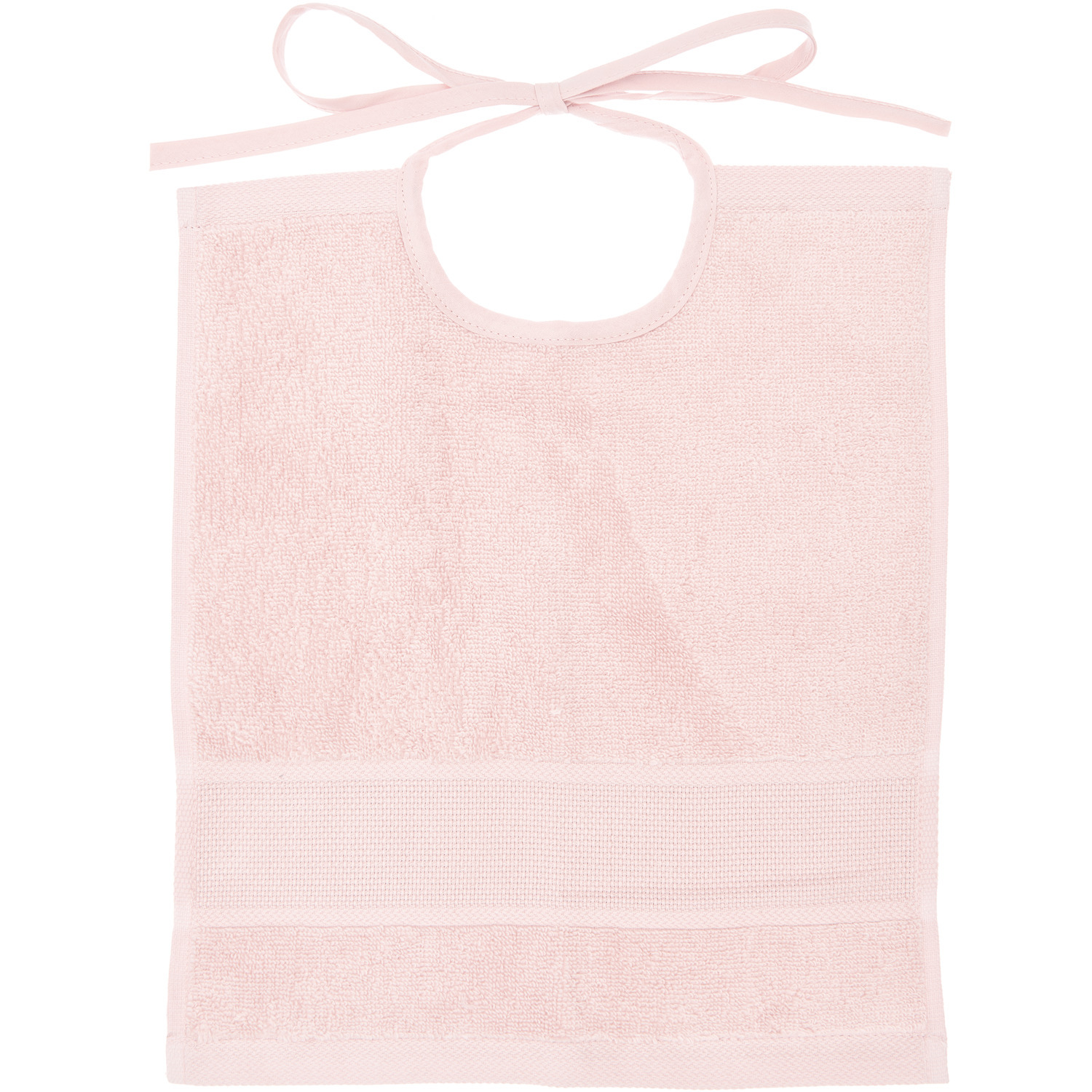 Bavoir 30x34cm, GOTS Couleur Rose pastel from Rico Design Lätzchen in Pastellrosa von Rico Design, 30x34cm, GOTS-zertifiziert, mit Bändern zum Binden.