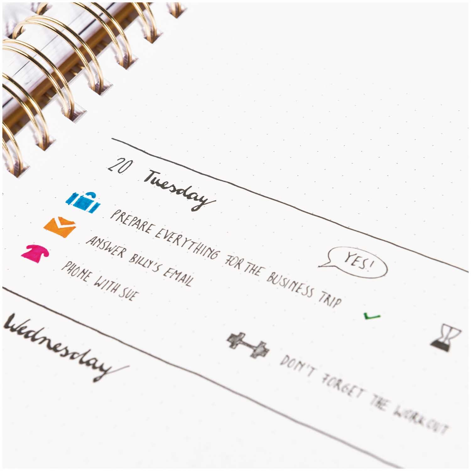 Paper Poetry Gelstifte-Set fein 0,4mm 10 Stück: Ein Notizbuch mit handgeschriebenen Aufgaben und Symbolen. Ideal für kreative Planung.