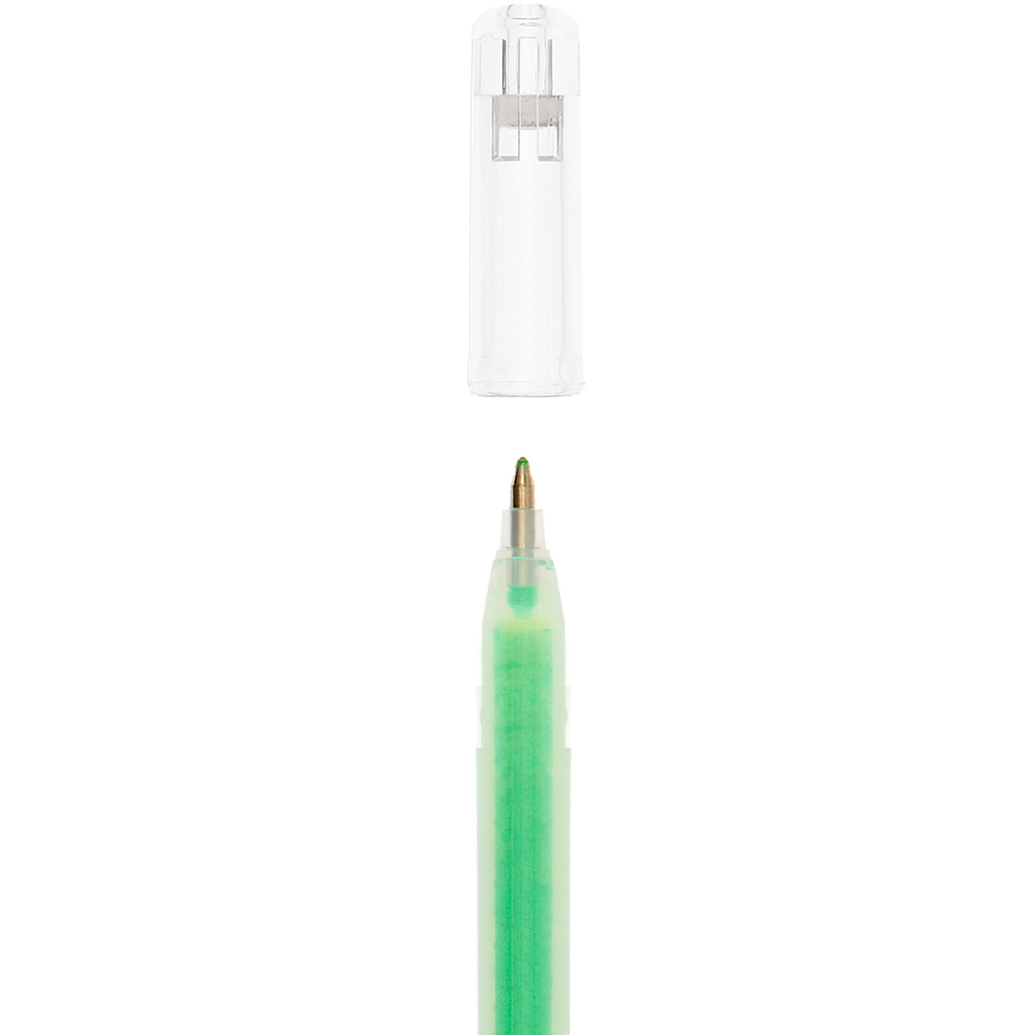 Gel pen neon 0.8mm colour Green from Rico Design Gelstift Neon 0,8mm von Rico Design in leuchtendem Grün mit abnehmbarer Kappe, ideal für kreative Projekte.