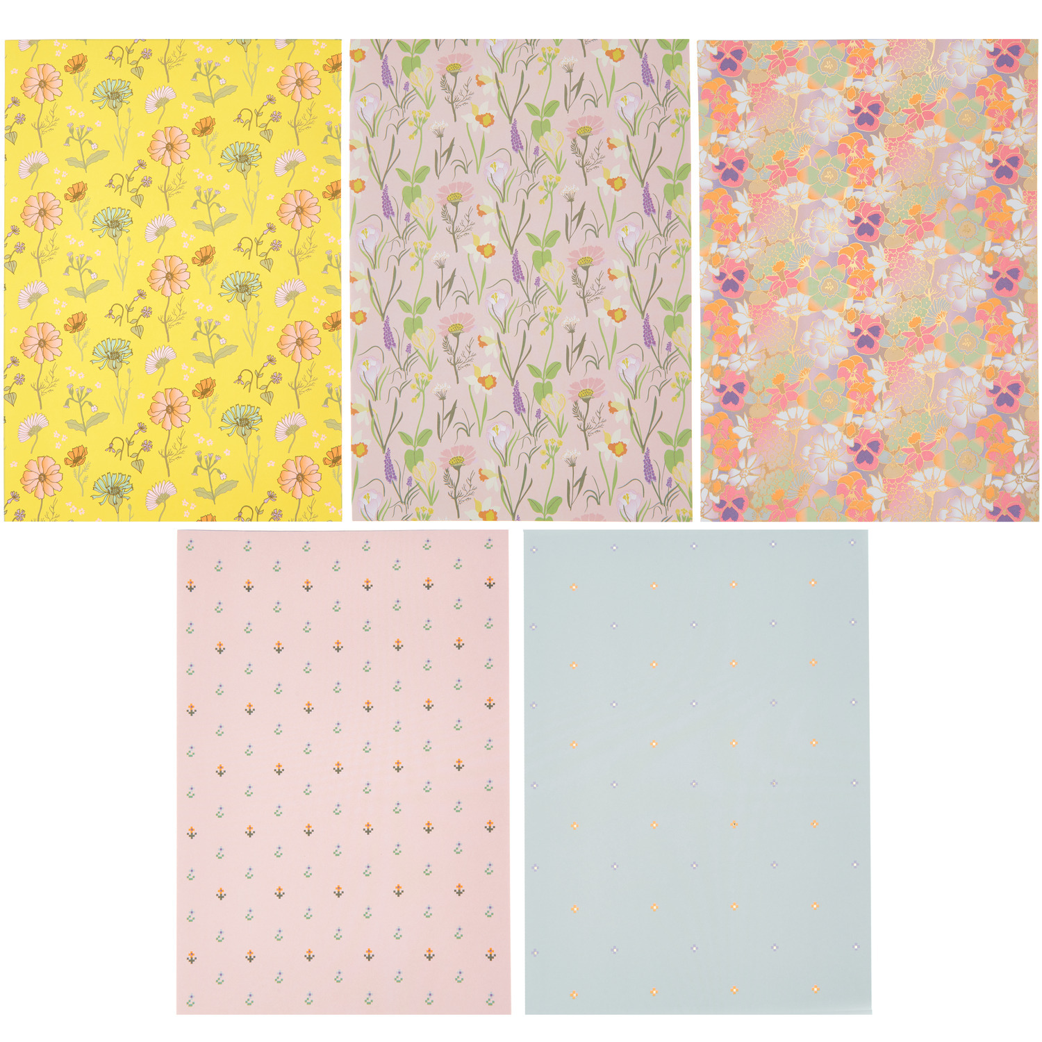 Paper Poetry Motivpapierblock Flower Power 24 Blatt von Rico Design