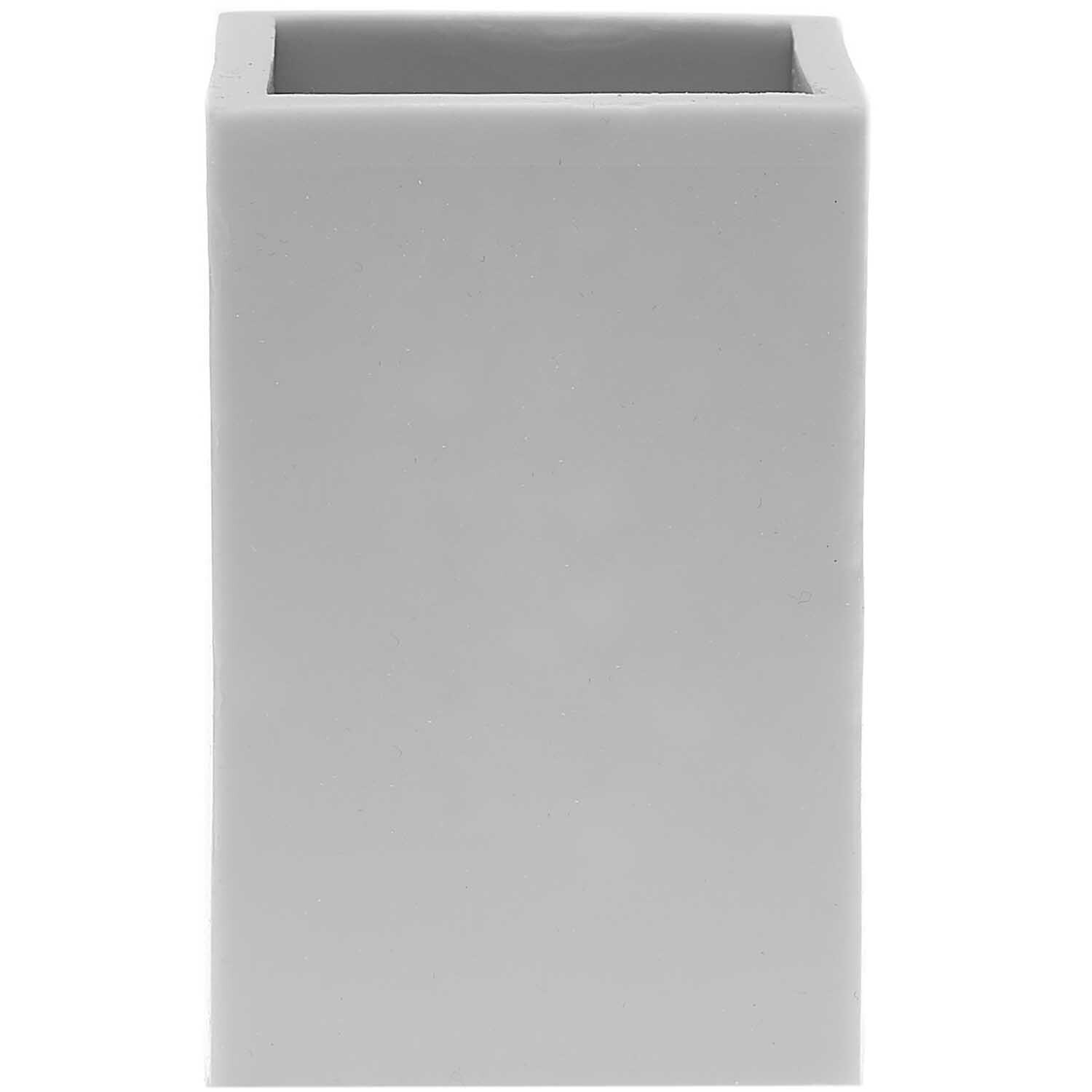 Kerzengießform Quader 61x61x95mm von Rico Design in Grau, ideal für kreative Kerzenprojekte.