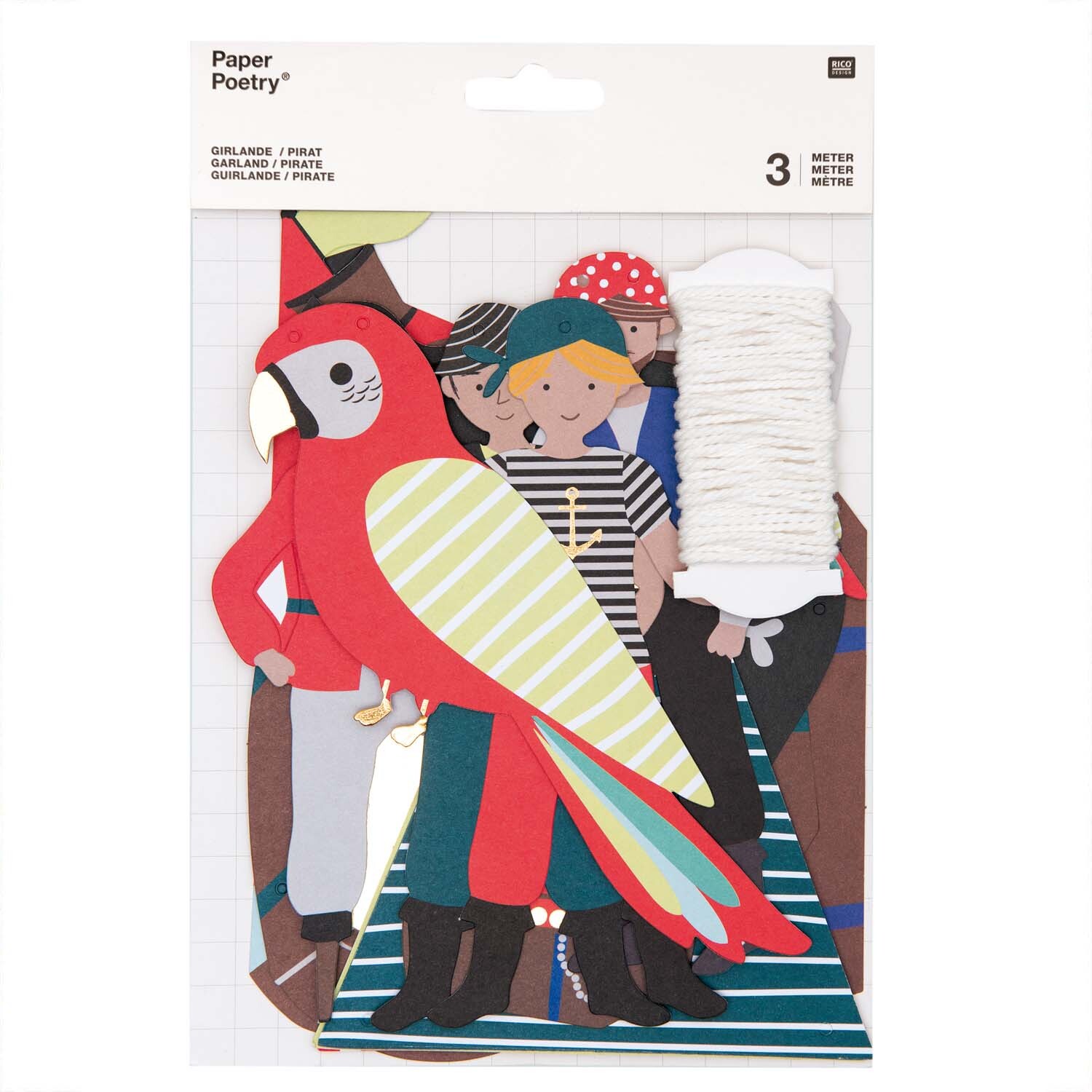Paper Poetry Girlande Piraten 3m von Rico Design