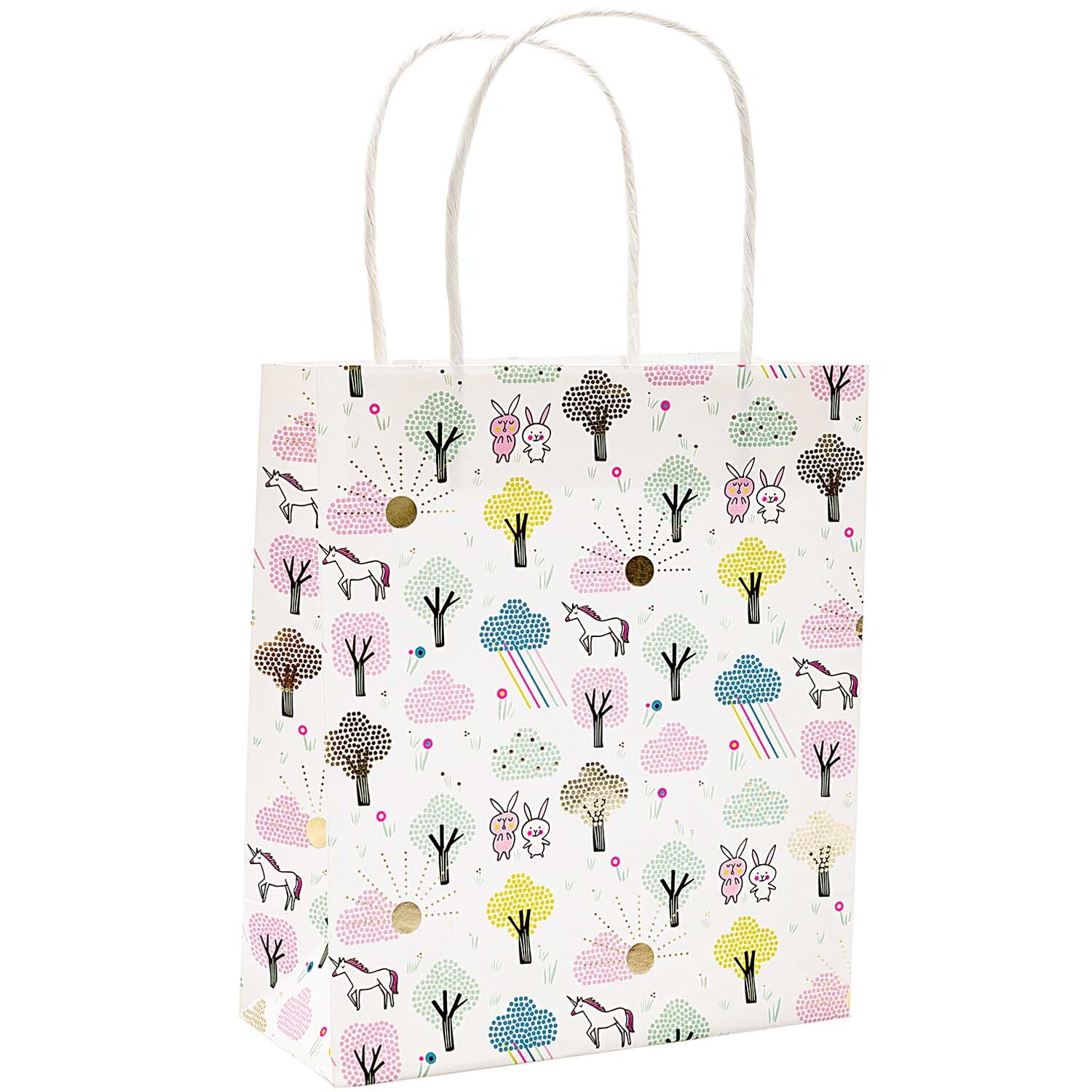 Paper Poetry paper bags Wonderland 18x21cm 2 pieces from Rico Design Paper Poetry Papiertüten Wonderland mit buntem Waldmotiv, ideal für Geschenke, von Rico Design.