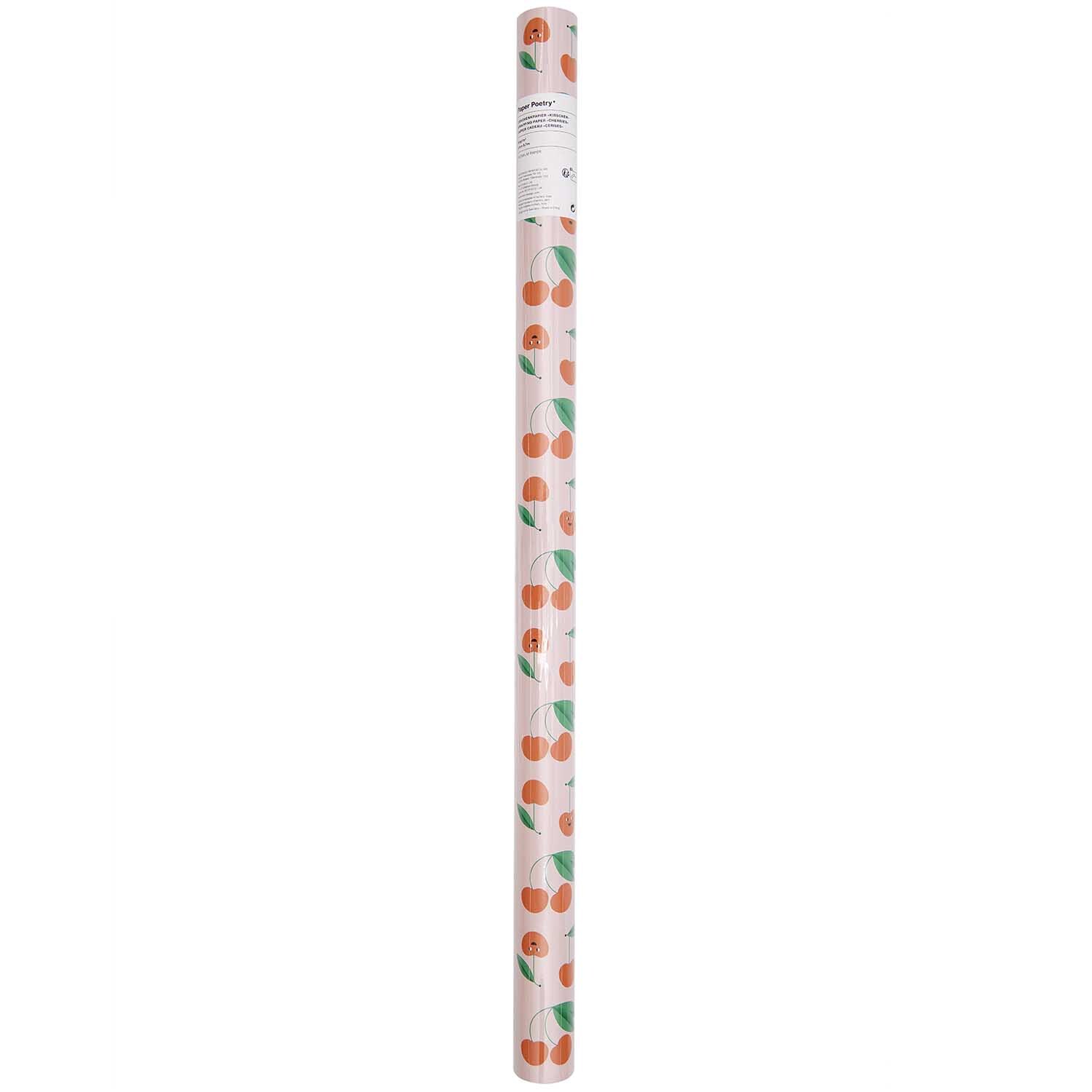 Paper Poetry Geschenkpapier Kirschen rosa 200x70cm 80g/m² von Rico Design
