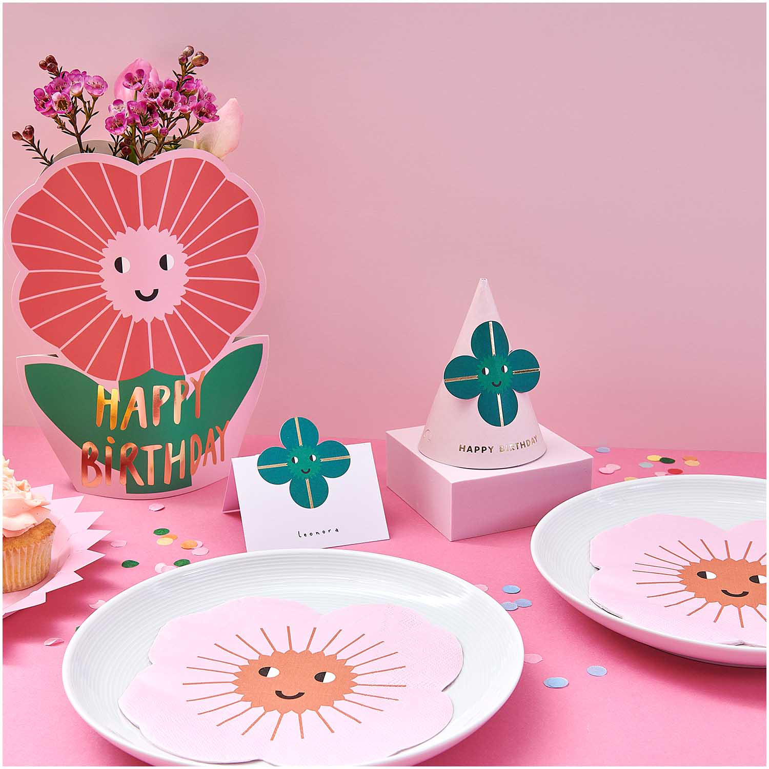 Serviettes Fleur 16x16cm 20 pièces from Rico Design Servietten Blume 16x16cm 20 Stück: Fröhliche Tischdekoration mit Blumenmotiv, ideal für Geburtstagsfeiern.