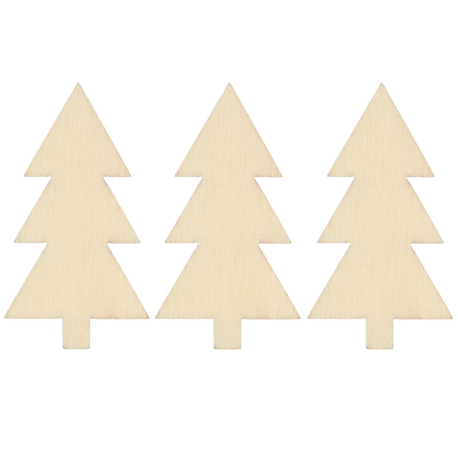 Holzstreu Tanne 20x36mm 36 Stück Farbe natur von Rico Design Holzstreu Tanne 20x36mm von Rico Design: Drei natürliche Holz-Tannenbäume, ideal für Dekorationen.