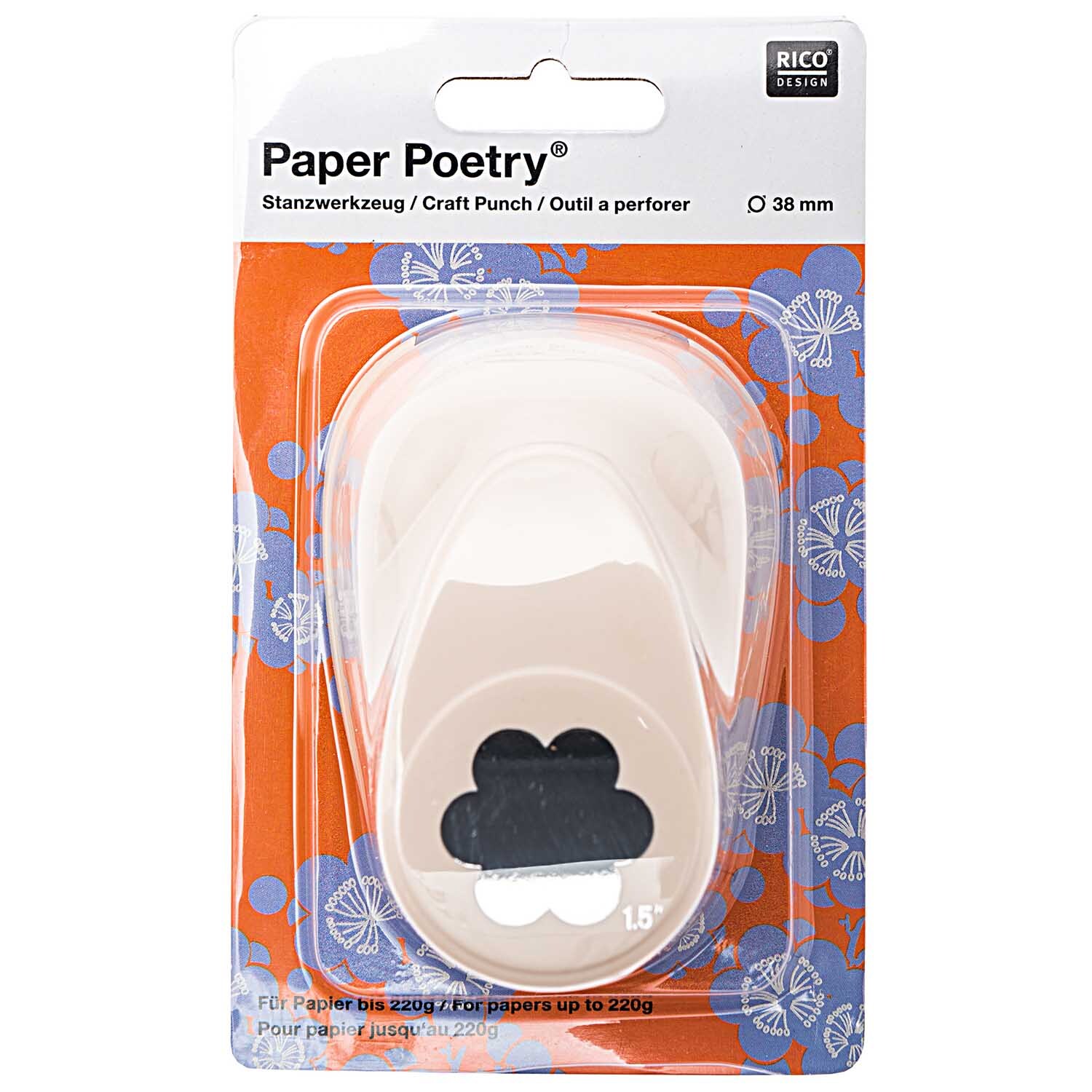 Paper Poetry Stanzer Blume 3,8cm von Rico Design