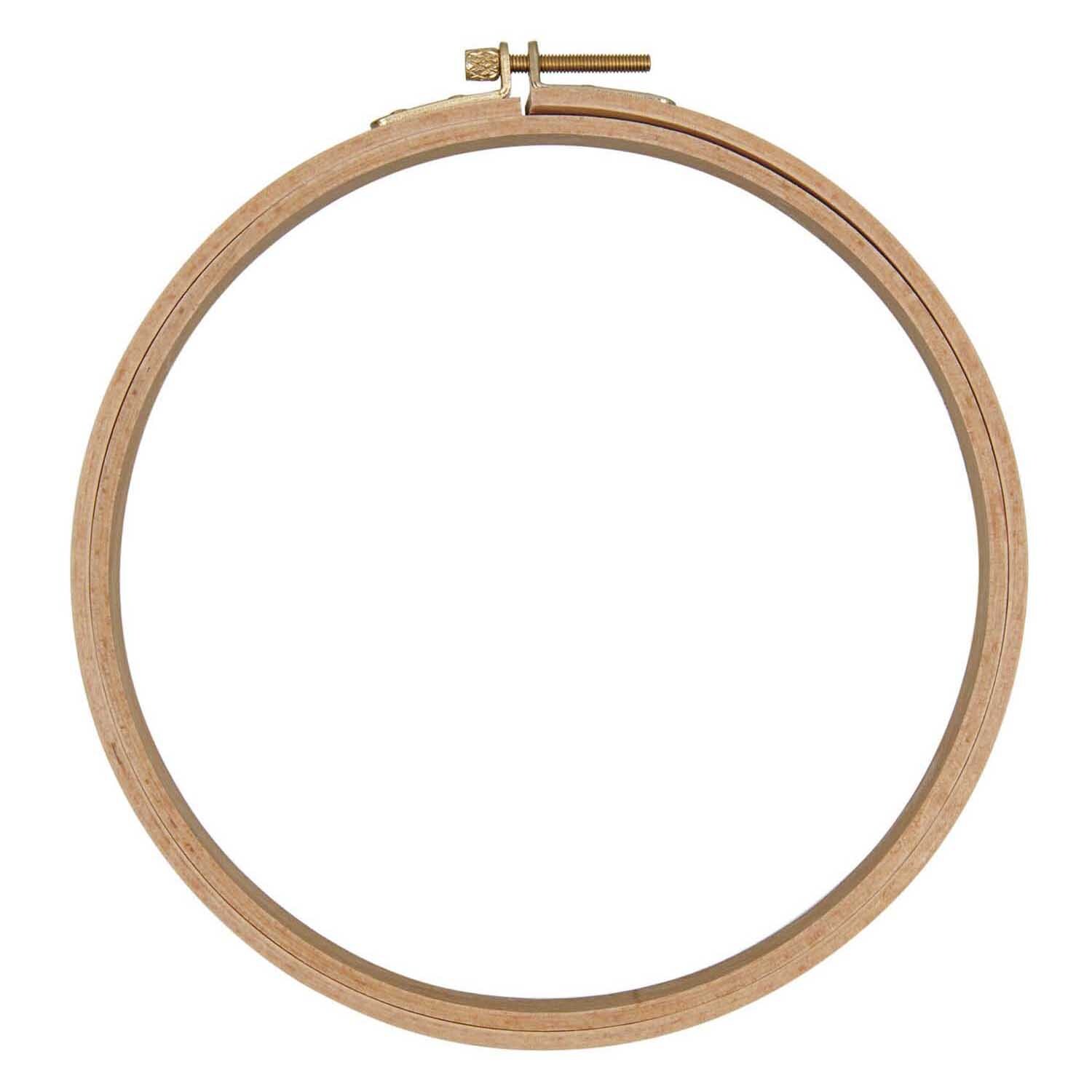 Stickring von Rico Design, 18cm, in natürlichem Holzton. Perfekt für Stickprojekte und Handarbeiten.