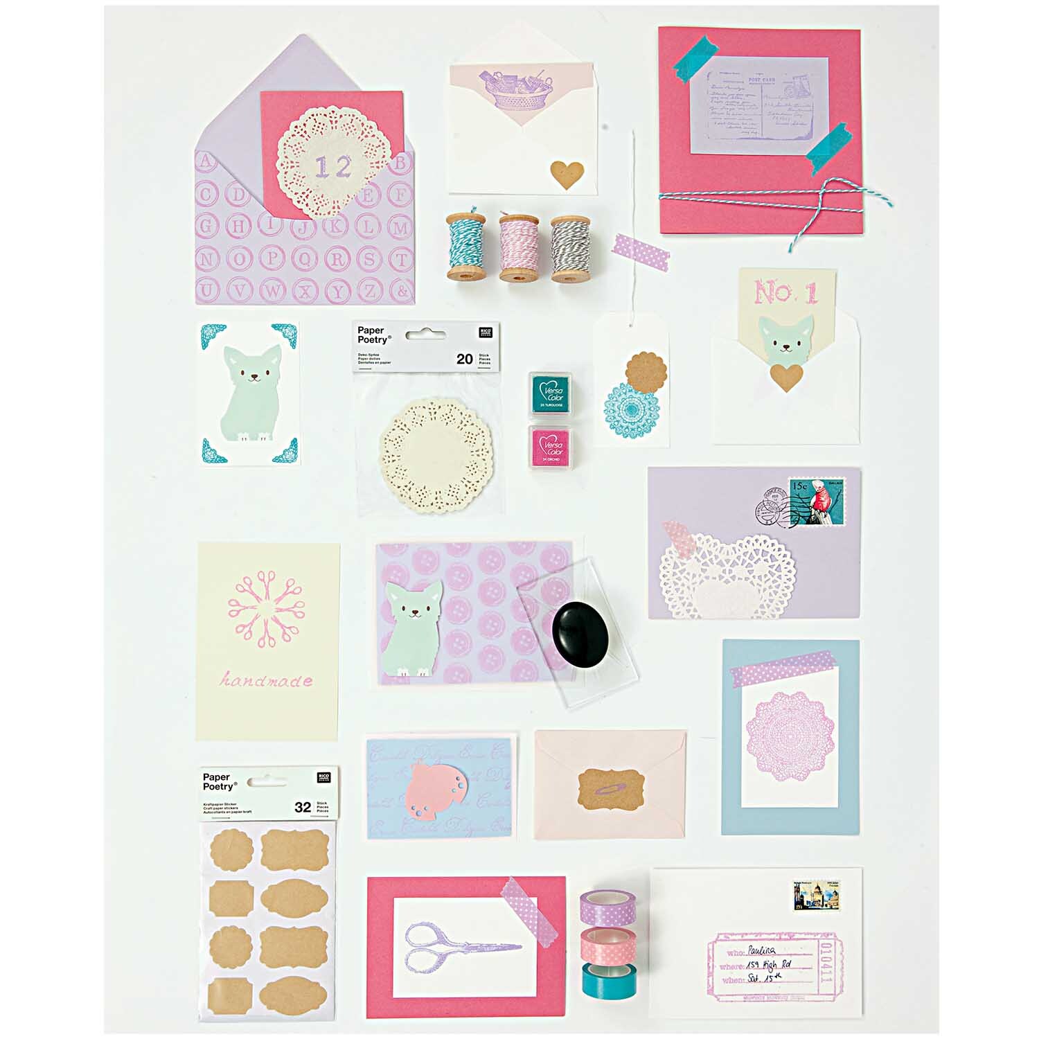 Paper Poetry Kartenset Basic grün-rot B6 36-teilig von Rico Design Paper Poetry Kartenset Basic grün-rot B6, 36-teilig, mit bunten Karten und Umschlägen von Rico Design.