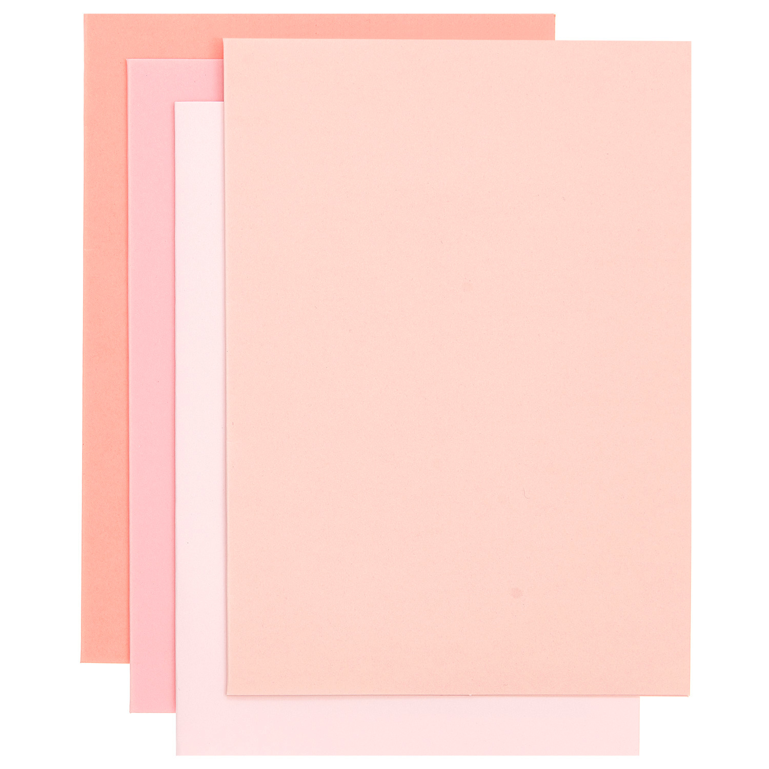 Paper Poetry Kartenset Sakura Mix B6/B6, 24-teilig, zeigt drei rosa Karten in verschiedenen Tönen. Ideal für kreative Projekte.