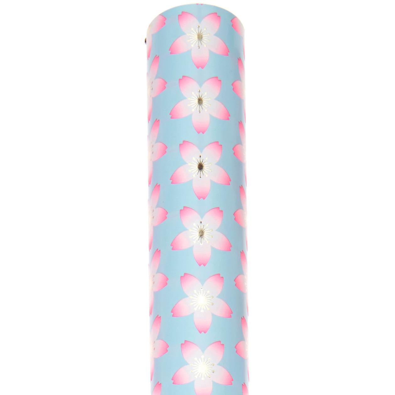 Geschenkpapier Kirschblüten Blau mit zarten Blütenmotiven, ideal für stilvolle Verpackungen.