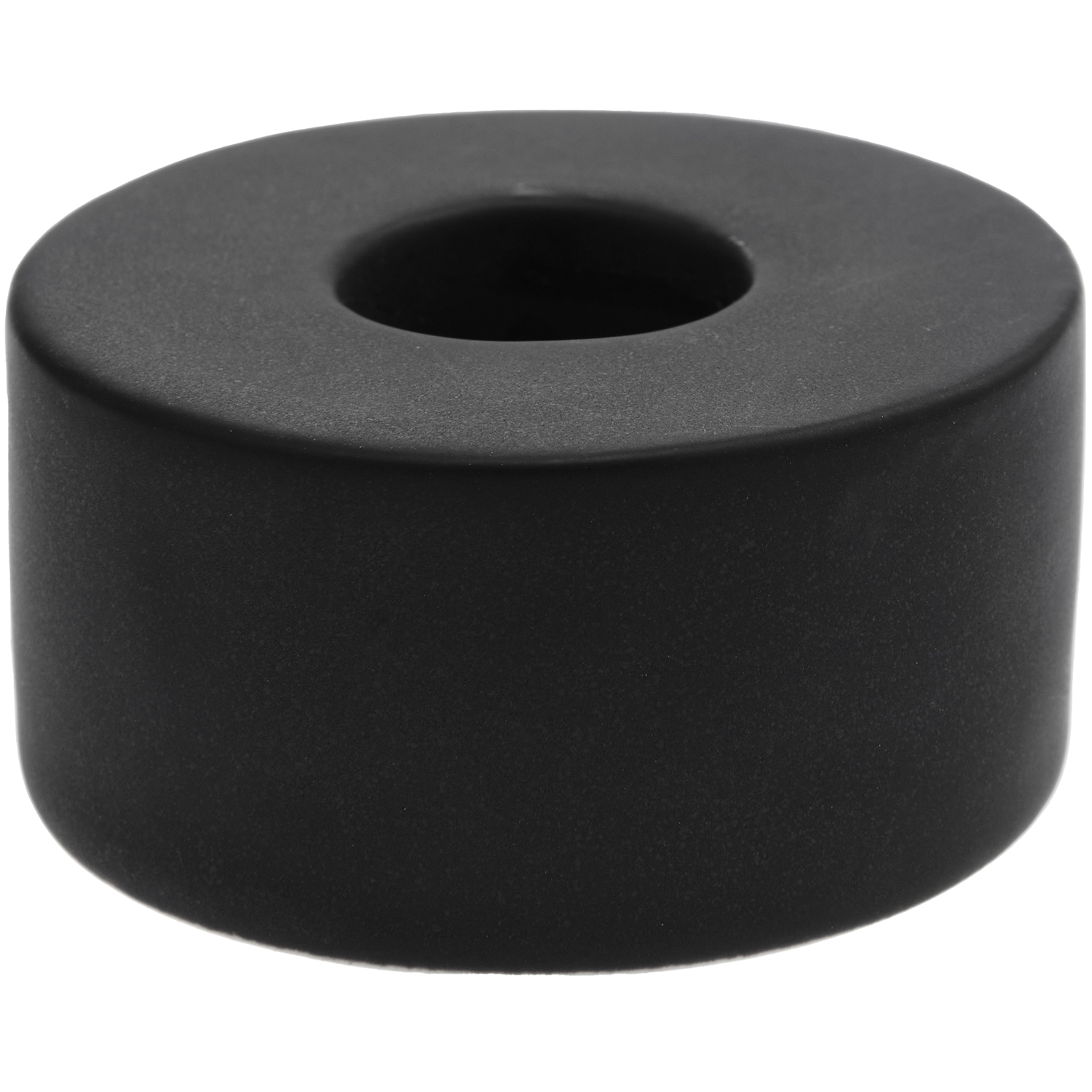 Keramikkerzenhalter 6x3cm in elegantem Schwarz von Rico Design, ideal für stilvolle Dekorationen.