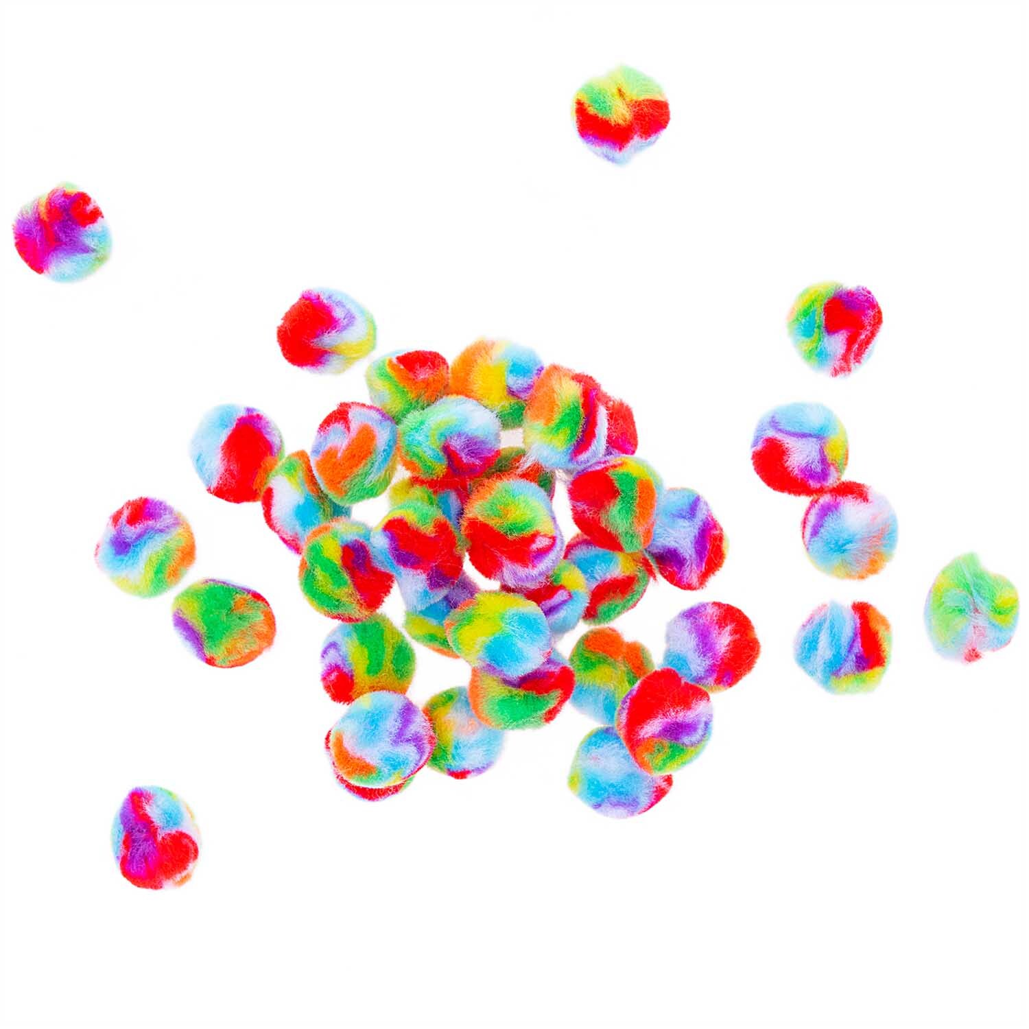 Pompons Regenbogen 25mm 40 Stück Farbe Klassisch von Rico Design Pompons Regenbogen 25mm 40 Stück von Rico Design. Bunte Pompons in lebhaften Regenbogenfarben, ideal für kreative Bastelprojekte.
