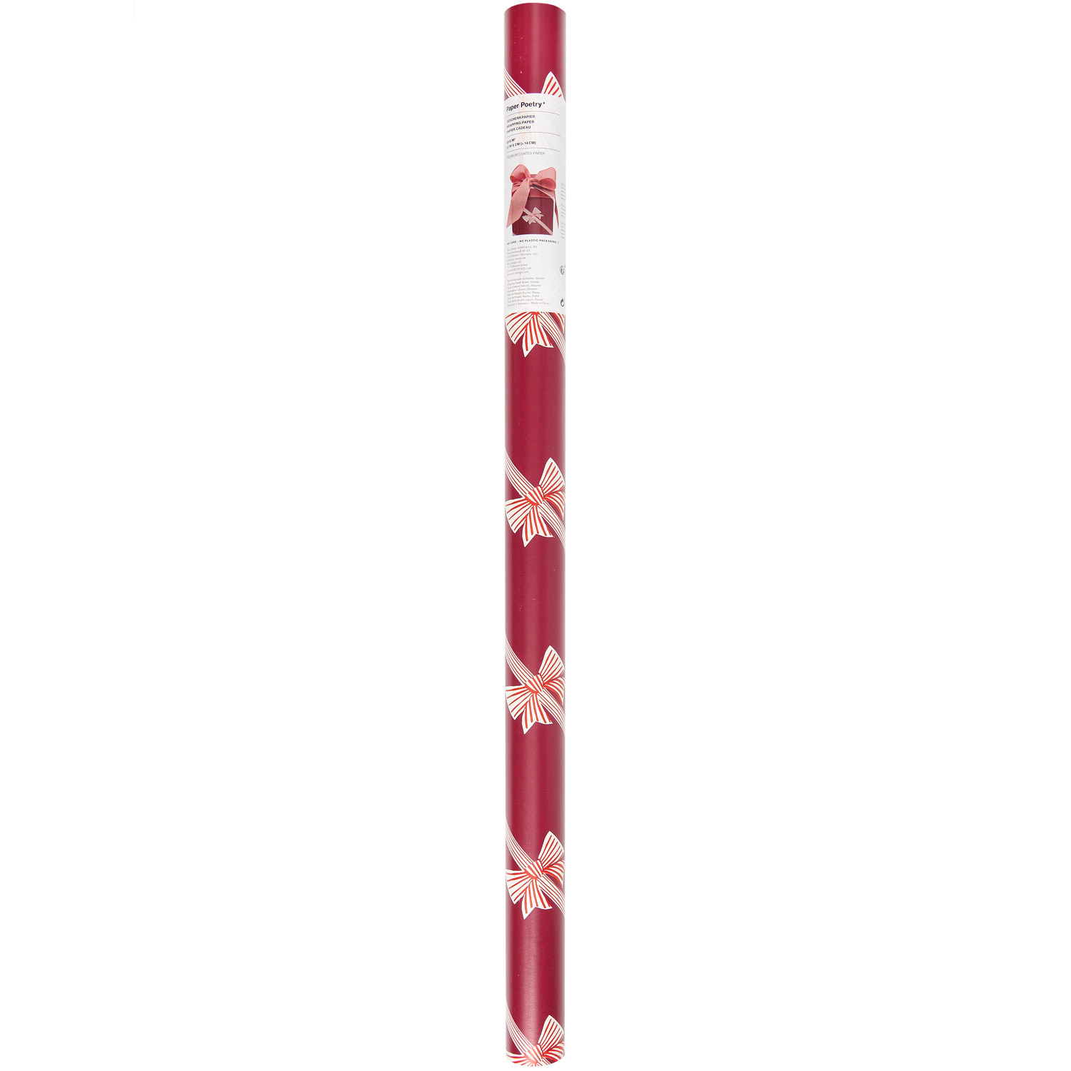 Geschenkpapier mit Schleifen/Streifen 200x70cm 80g/m² von Rico Design