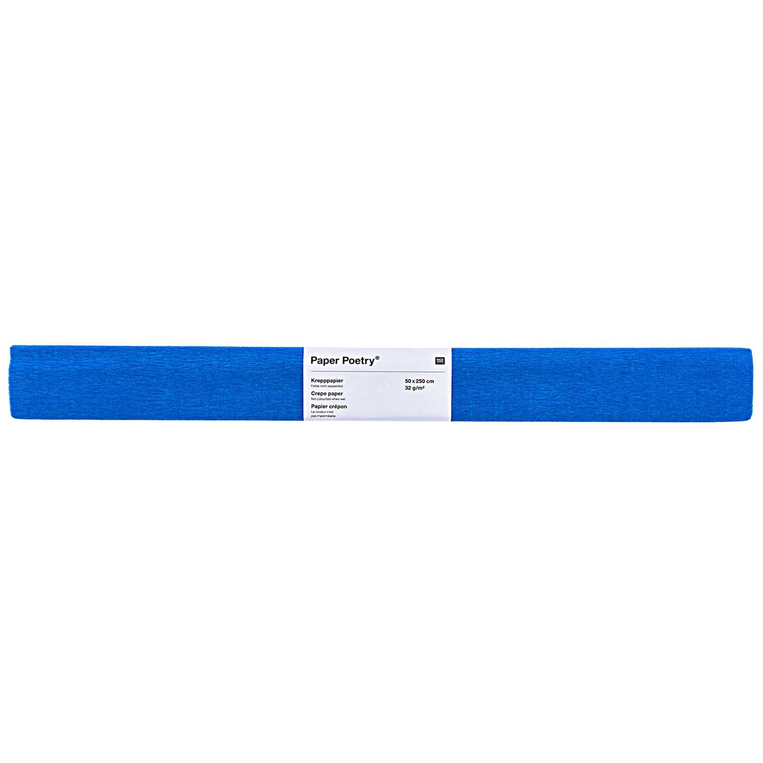 Krepp-Papier 50x250cm Farbe Blau von Rico Design