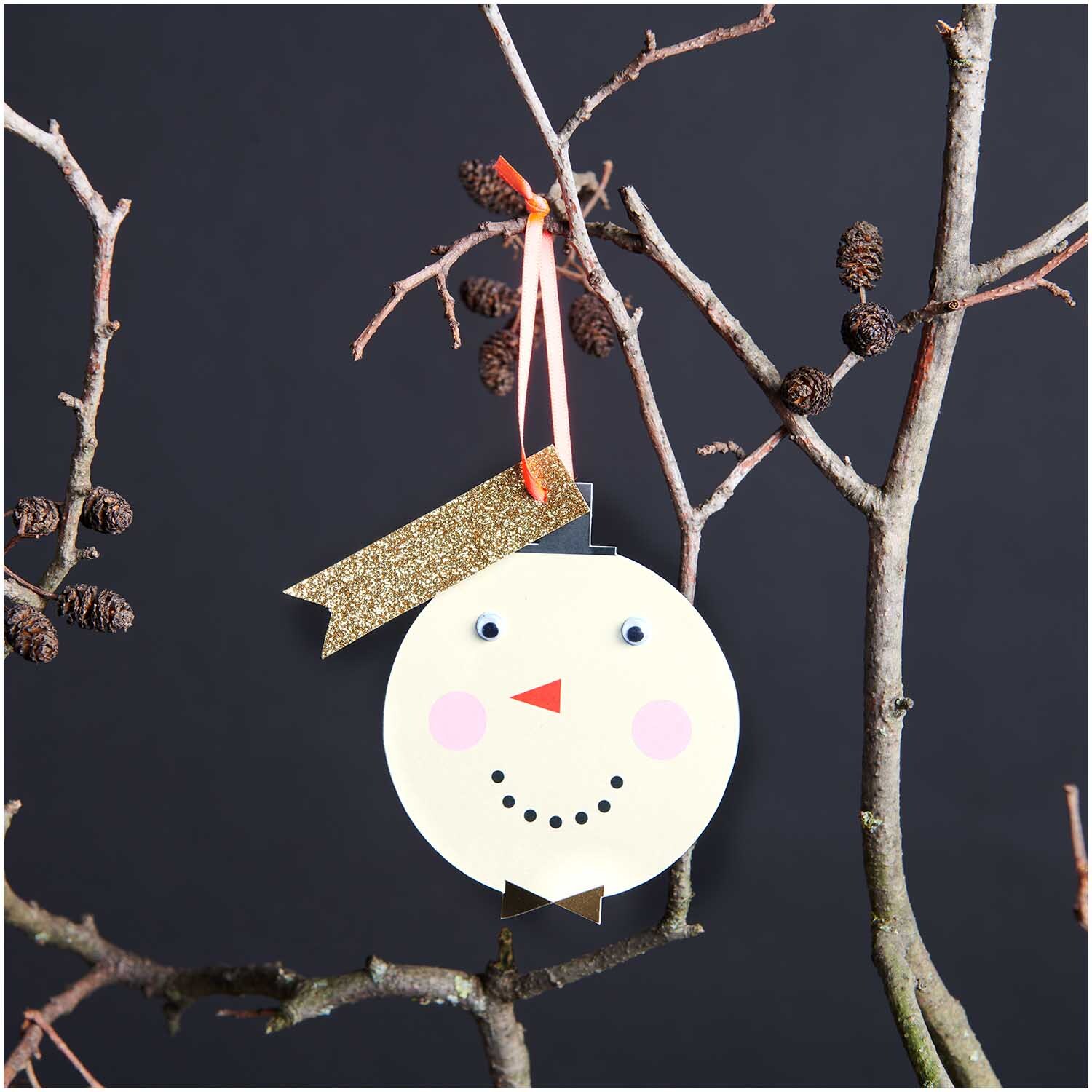 Paper Poetry Kärtchen mit Wackelaugen Schneemann A7/C7 von Rico Design