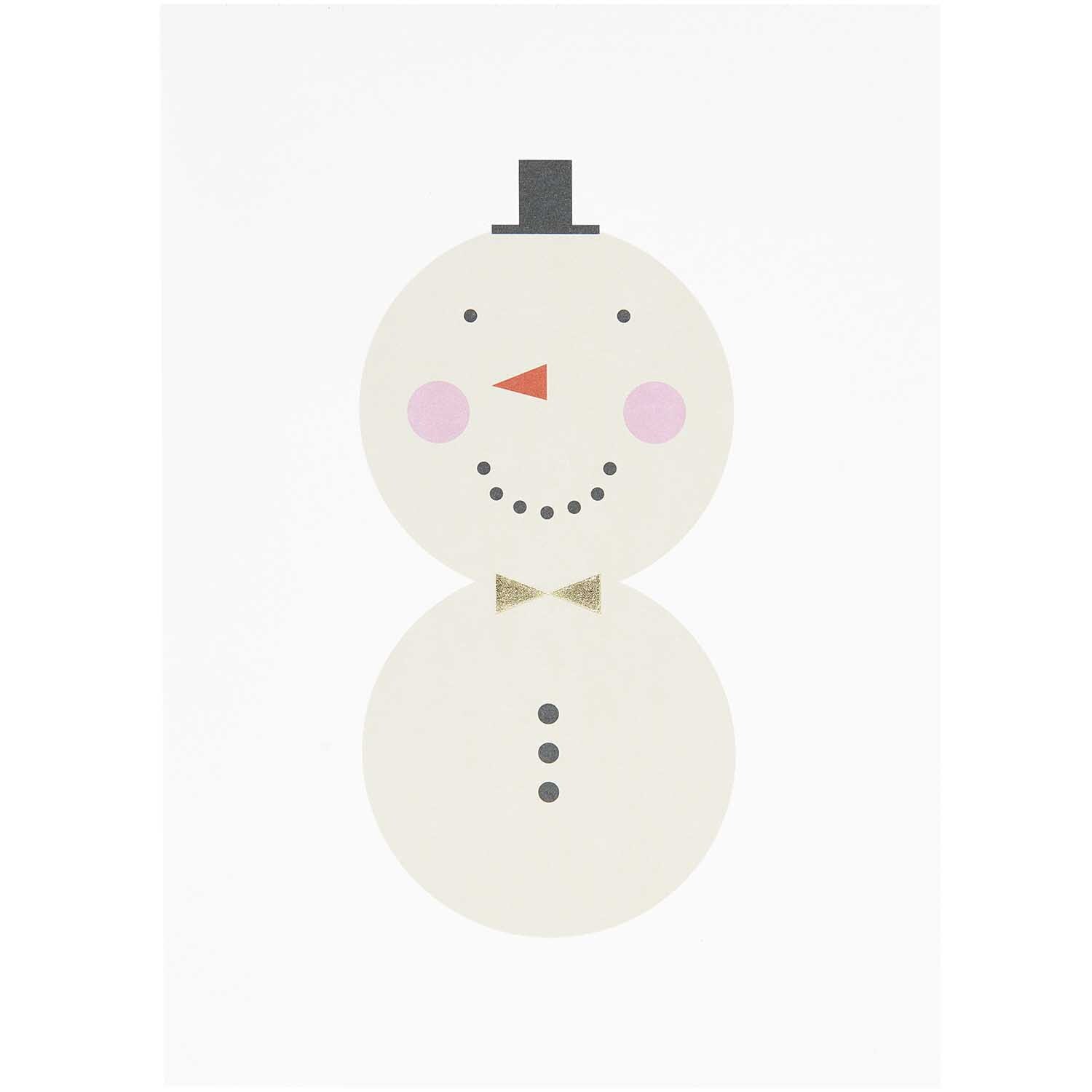 Paper Poetry Postkartenblock I love Christmas 10 Stück von Rico Design Paper Poetry Postkartenblock I love Christmas 10 Stück zeigt einen fröhlichen Schneemann mit schwarzem Hut und Fliege. Marke: Rico Design.
