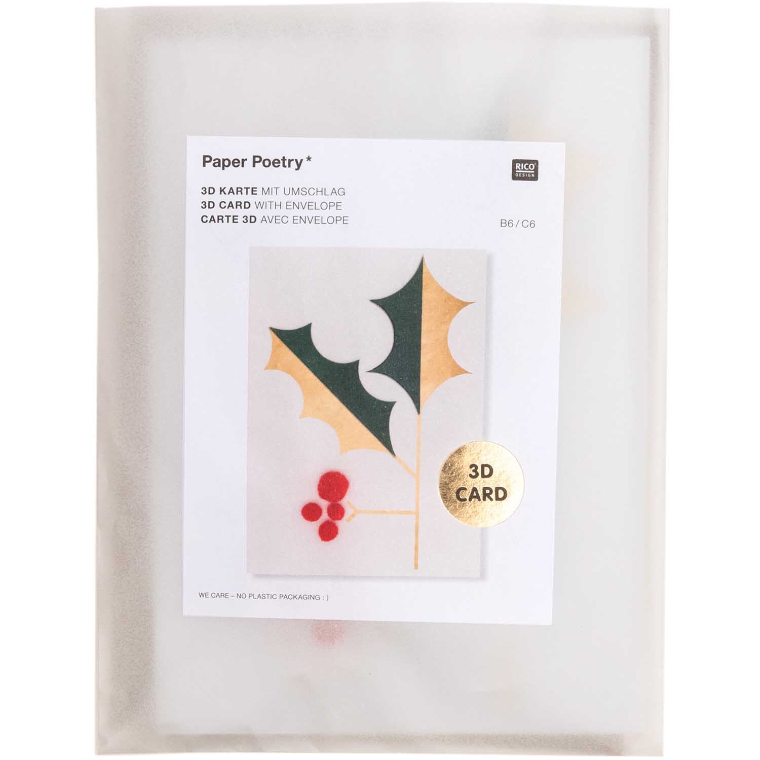Paper Poetry 3D-Karte Mistelzweig B6 von Rico Design
