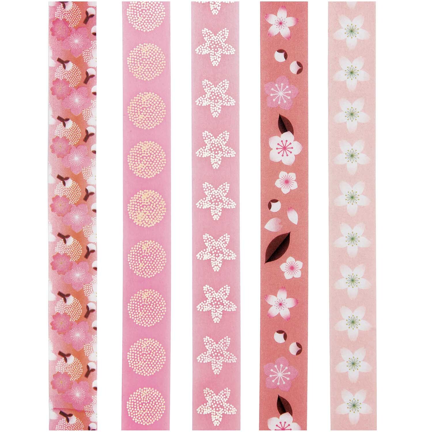 Paper Poetry Tape Set Kirschblüten 5-teilig von Rico Design Paper Poetry Tape Set Kirschblüten: Fünf dekorative Washi-Tapes mit Kirschblütenmotiven von Rico Design. Ideal für kreative Projekte.