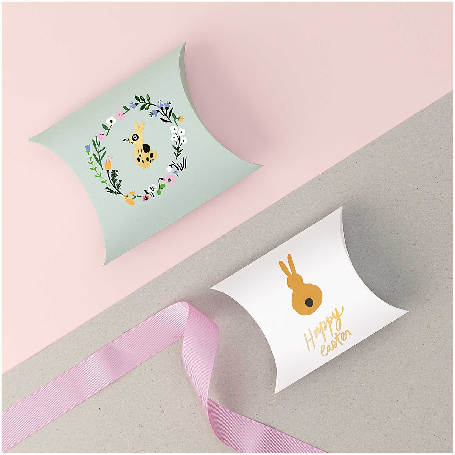 Paper Poetry Geschenkschachteln Bunny Hop Happy Easter 6 Stück von Rico Design Paper Poetry Geschenkschachteln Bunny Hop Happy Easter 6 Stück, dekorative Boxen mit Osterdesigns auf pastellfarbenem Hintergrund.