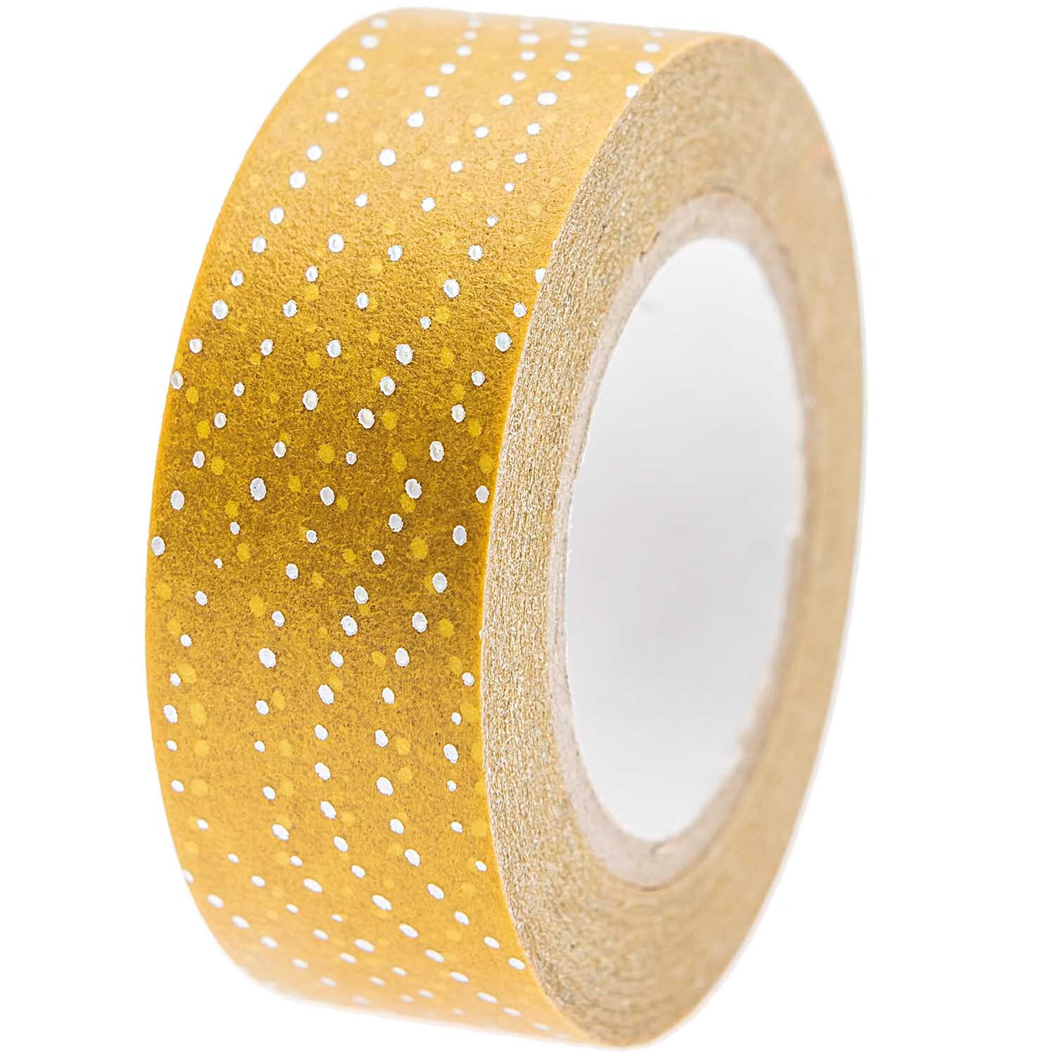 Paper Poetry Tape mit Wellenmuster in Senfgelb, 1,5 cm breit, 10 m lang, von Rico Design.