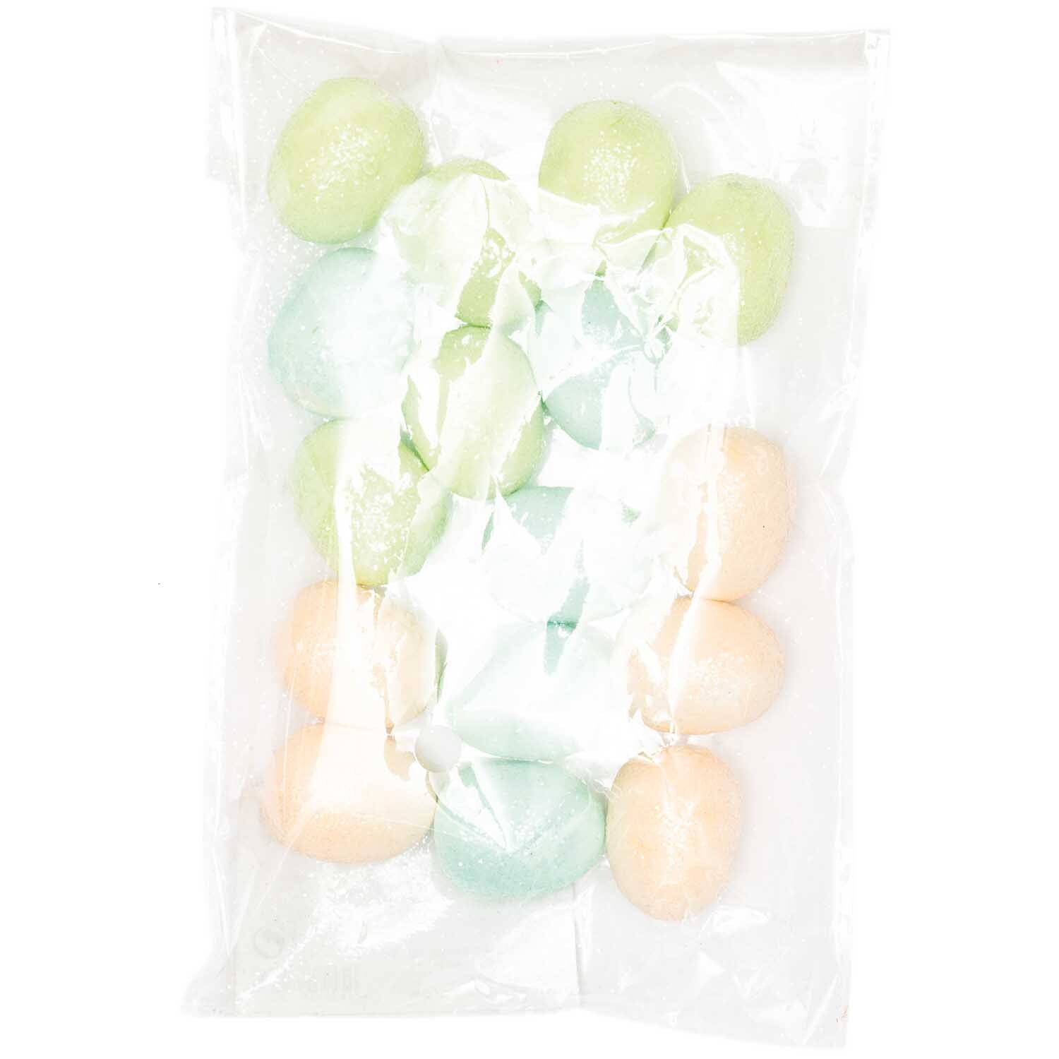 Glitter-Eier pastell 3cm 16 Stück von Rico Design
