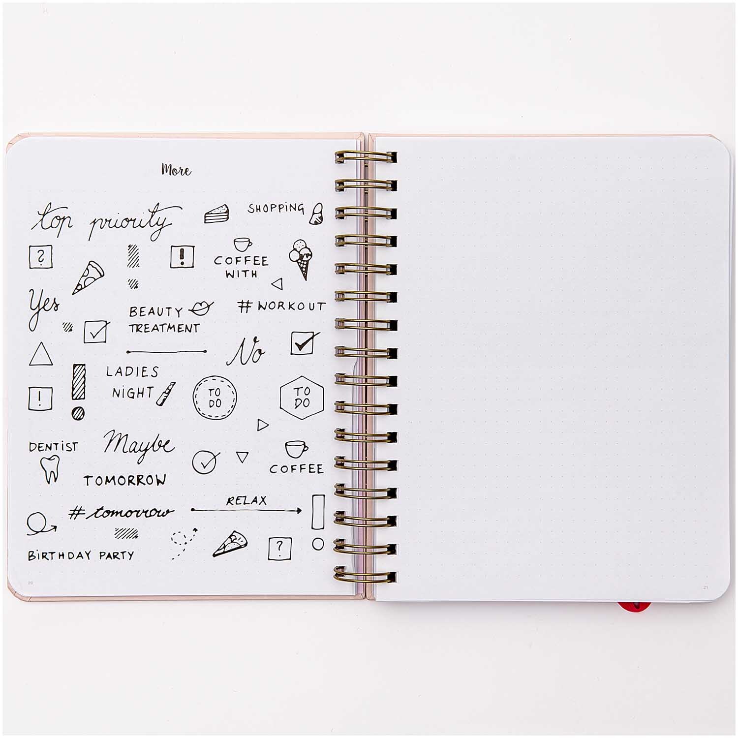 Paper Poetry vorgestaltetes Bullet Diary mit Spiralbindung 16,5x21,5cm 96 Blatt von Rico Design