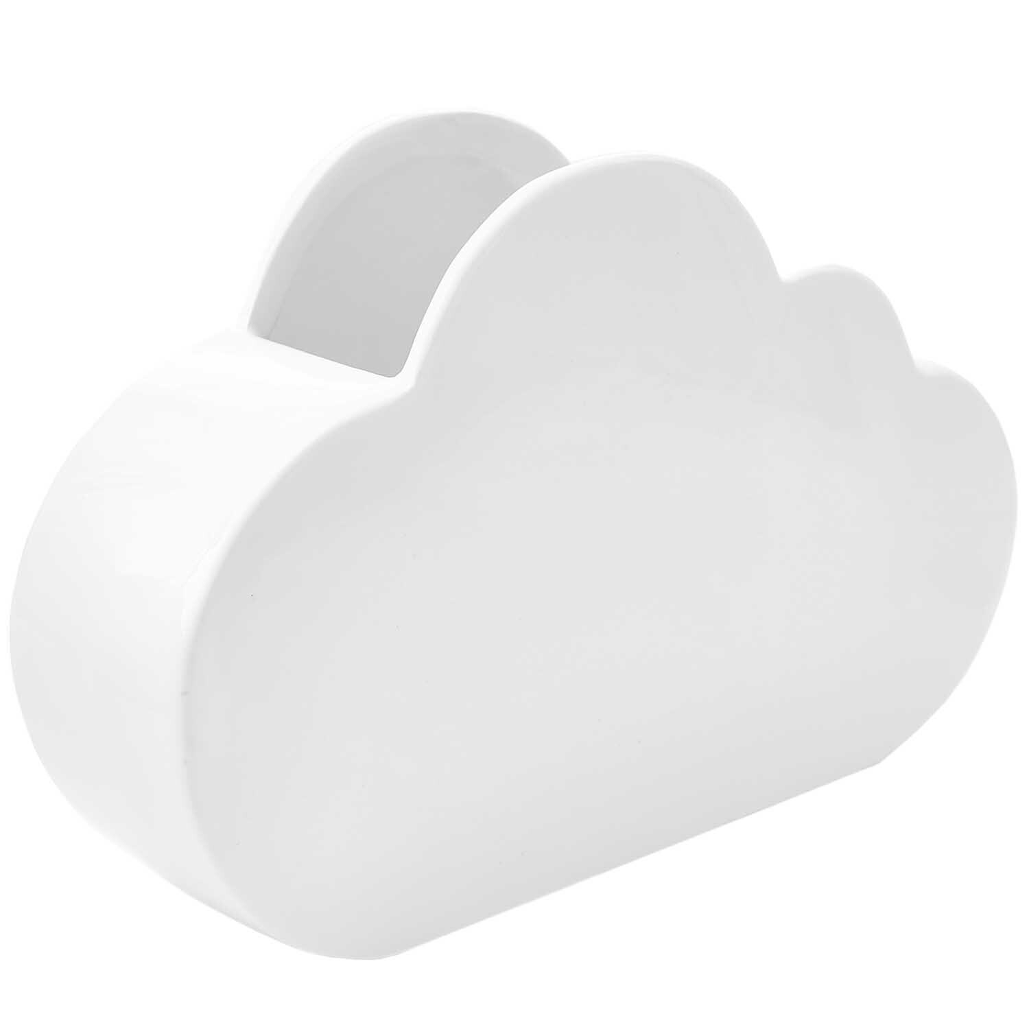 Keramik Vase Wolke 25x6x16cm Farbe Weiß von Rico Design