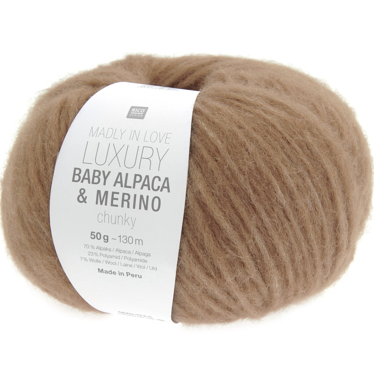 Luxury Baby Alpaca & Merino chunky - Madly in Love 50g 130m Couleur Cannelle from Rico Design Luxury Baby Alpaca & Merino chunky - Madly in Love 50g 130m Couleur Cannelle from Rico Design