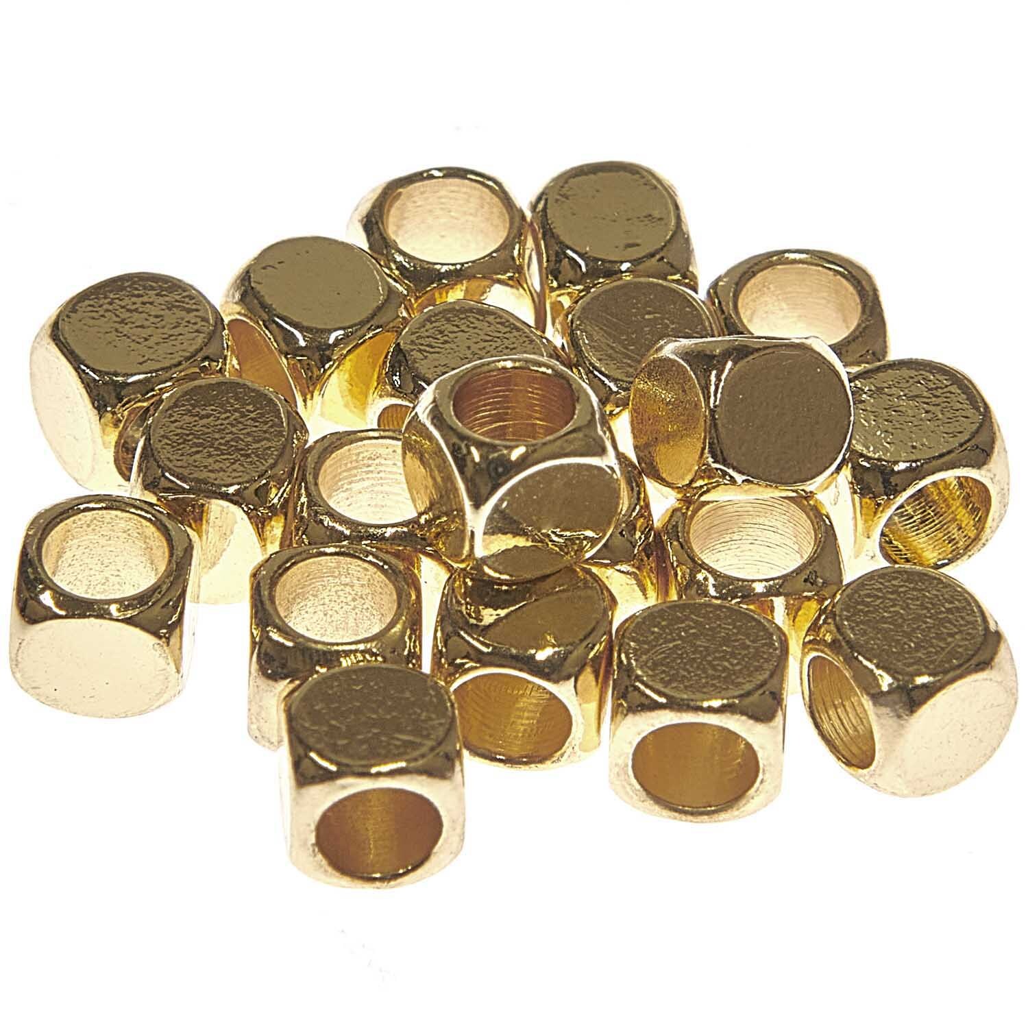 itoshii - Ponii Beads Würfel 5x5mm 20 Stück Farbe Gold von Rico Design