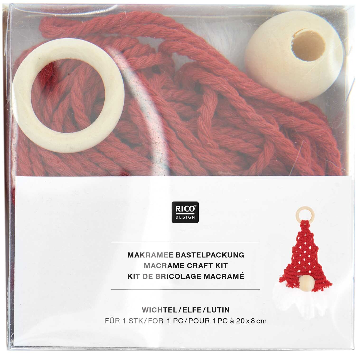 Set macramé lutin 20x8cm from Rico Design