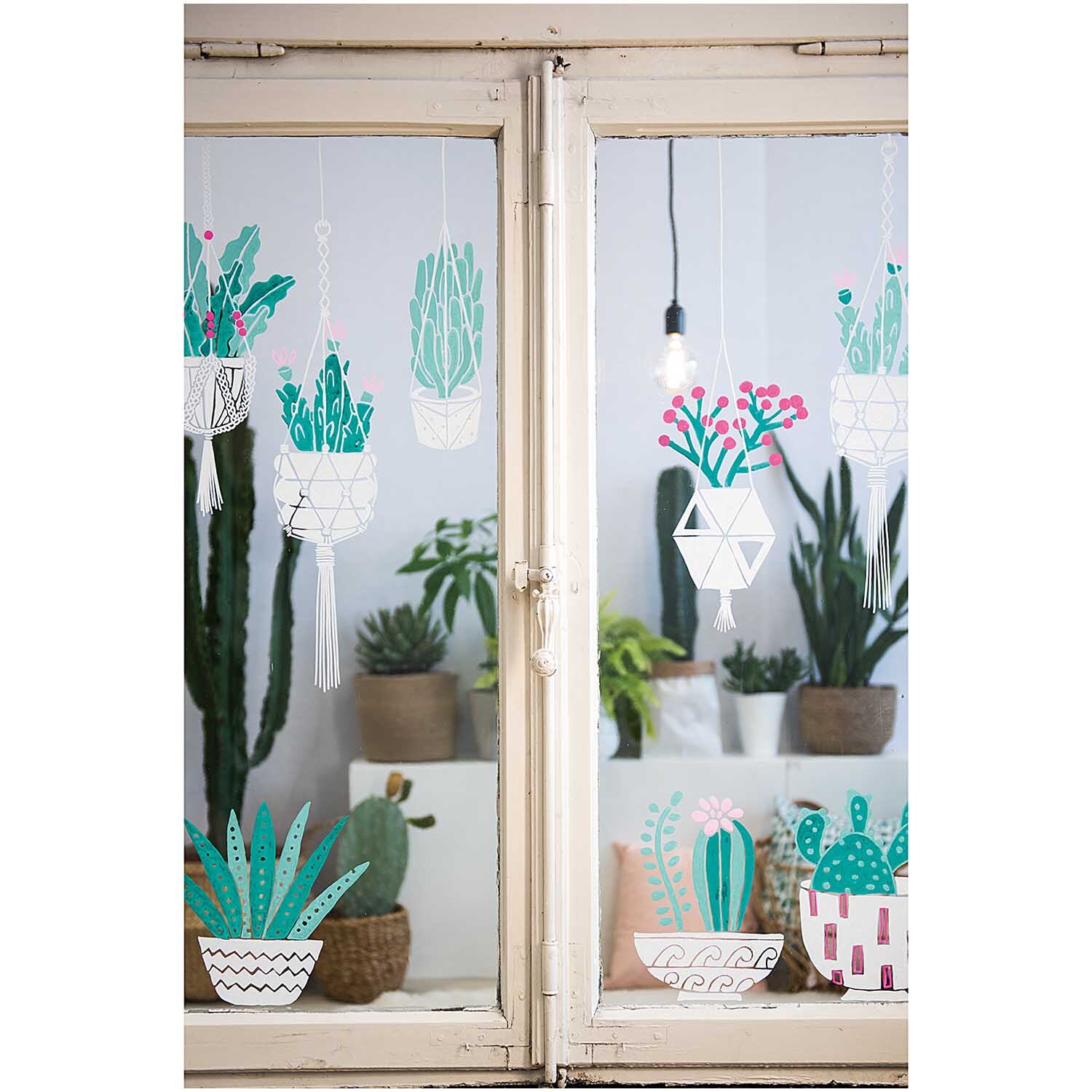 Vorlagenmappe Hygge Fenster- und Glasmalerei mit Kreidestiften von Rico Design Vorlagenmappe Hygge Fenster- und Glasmalerei mit Kreidestiften zeigt bunte Pflanzenmotive auf Glas. Ideal für kreative Dekorationen.