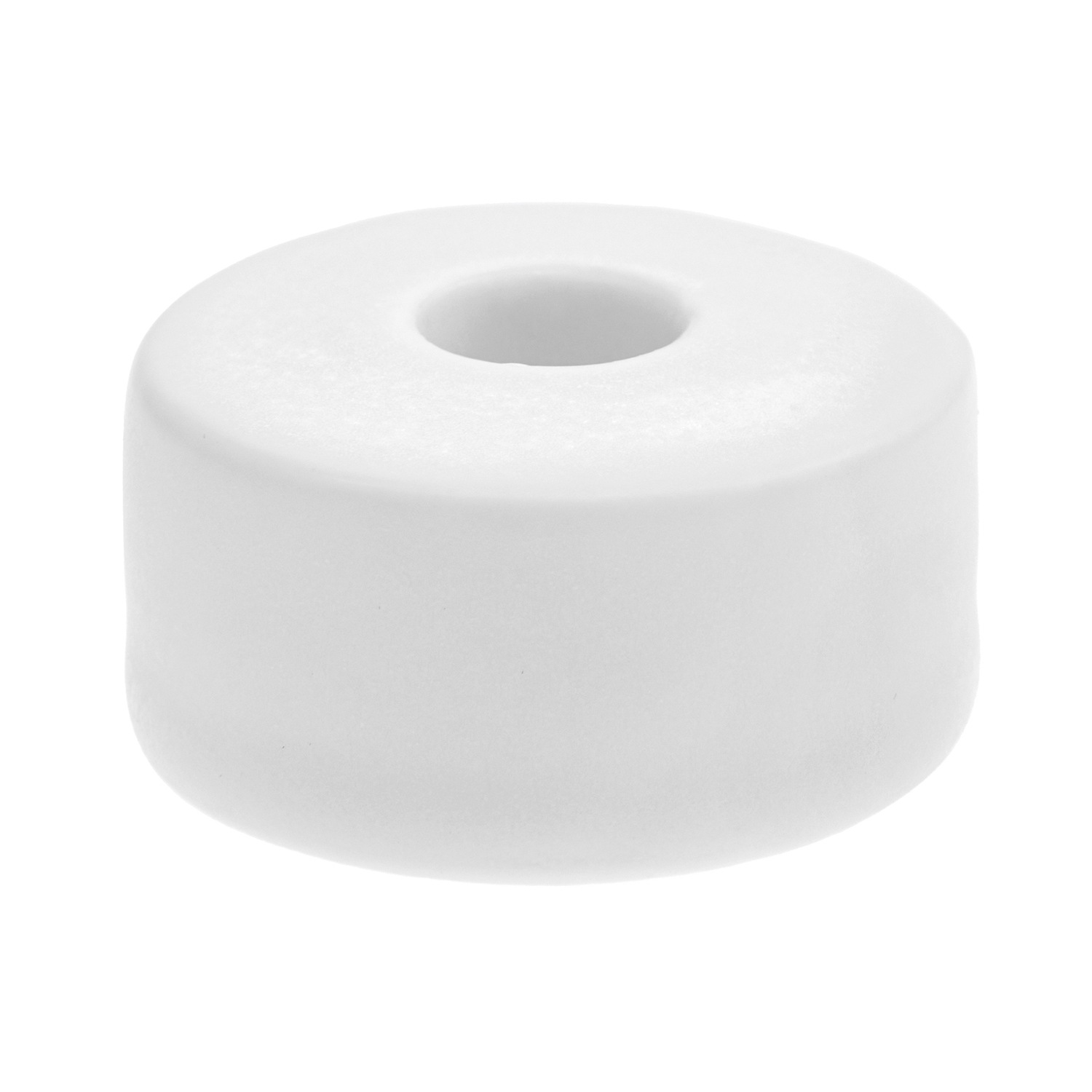 Keramikkerzenhalter 4,5x2,25cm von Rico Design in Weiß, zylindrische Form, schlichtes Design.