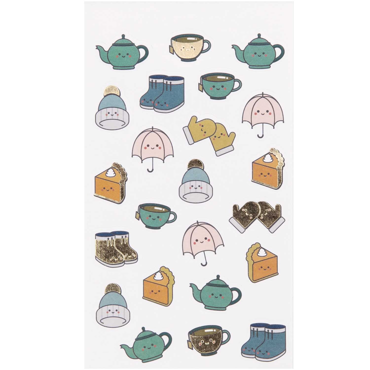 Paper Poetry Sticker Cosy Kawaii 4 Blatt von Rico Design