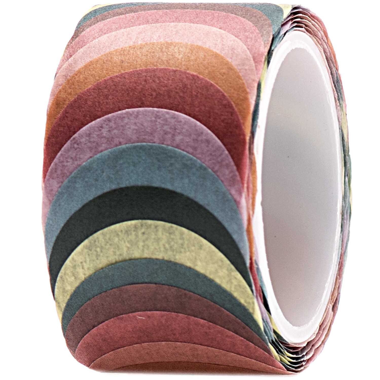 Washi Sticker Kreise 200 Stück von Rico Design in verschiedenen Farben auf einer Rolle.