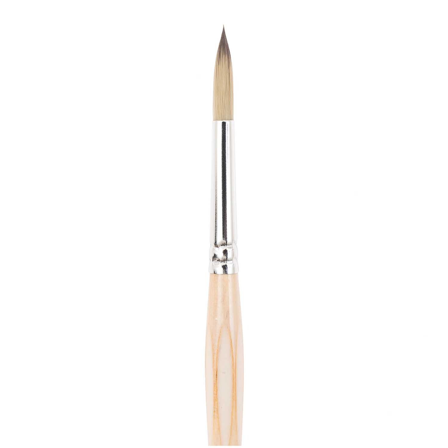 Pinsel Hobby Synthetic Ergonomic rund von Rico Design, ideal für präzises Malen. Der Pinsel hat einen ergonomischen Griff und synthetische Borsten.