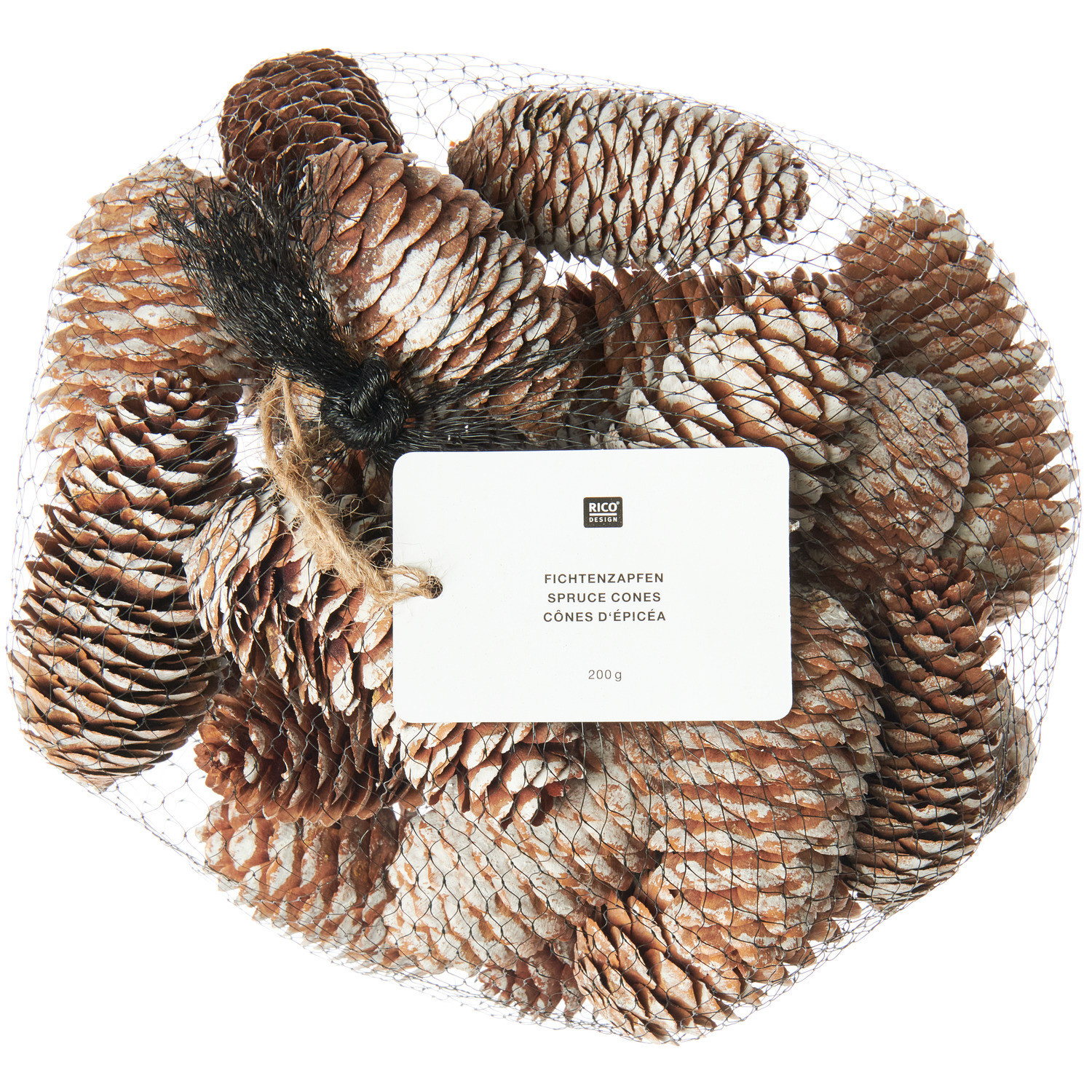 Fichtenzapfen 200g Farbe Weiß von Rico Design