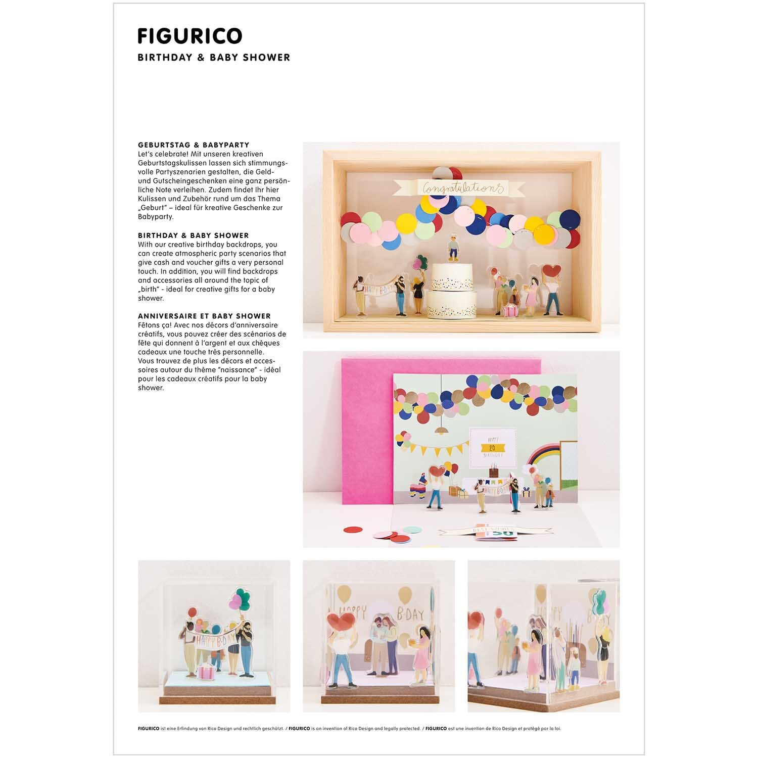 Figurico Papierkulissen Block DIN A4 10 Blatt von Rico Design