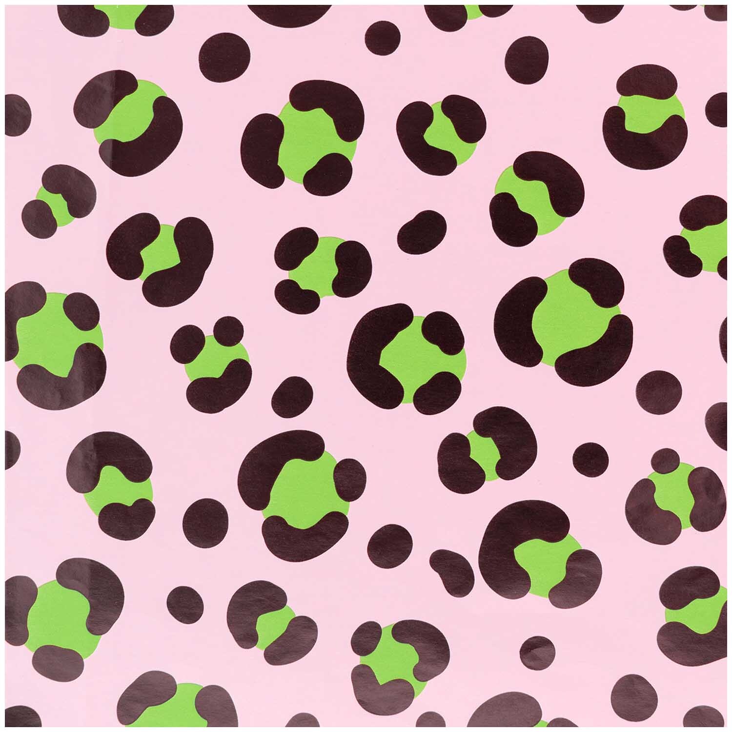 Paper Poetry Geschenkpapier Acid Leo rosa 70cm 3m 70g/m² von Rico Design Paper Poetry Geschenkpapier mit Leopardenmuster in Rosa und Grün, ideal für kreative Verpackungen.