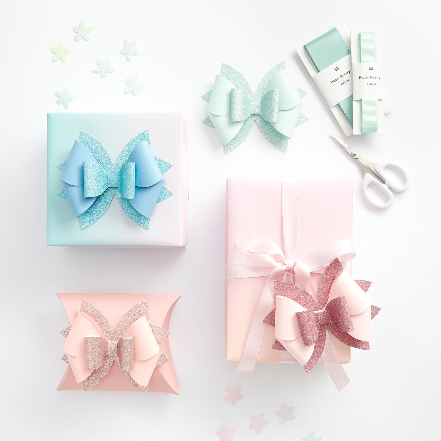 Paper Poetry Satinband 16mm 3m Farbe Hellrosa von Rico Design