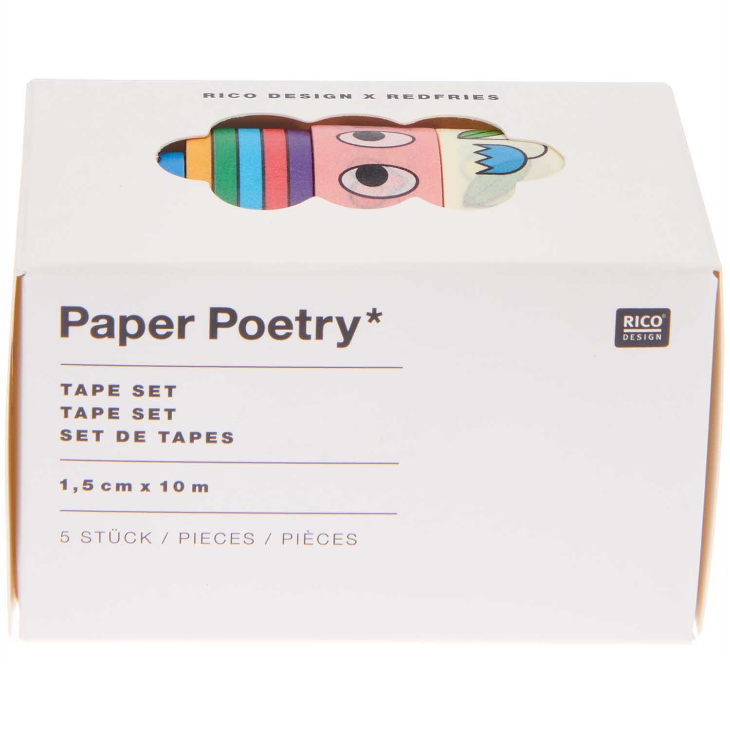 Rico Design x Redfries Tape Set Eye Candy 5-teilig von Rico Design