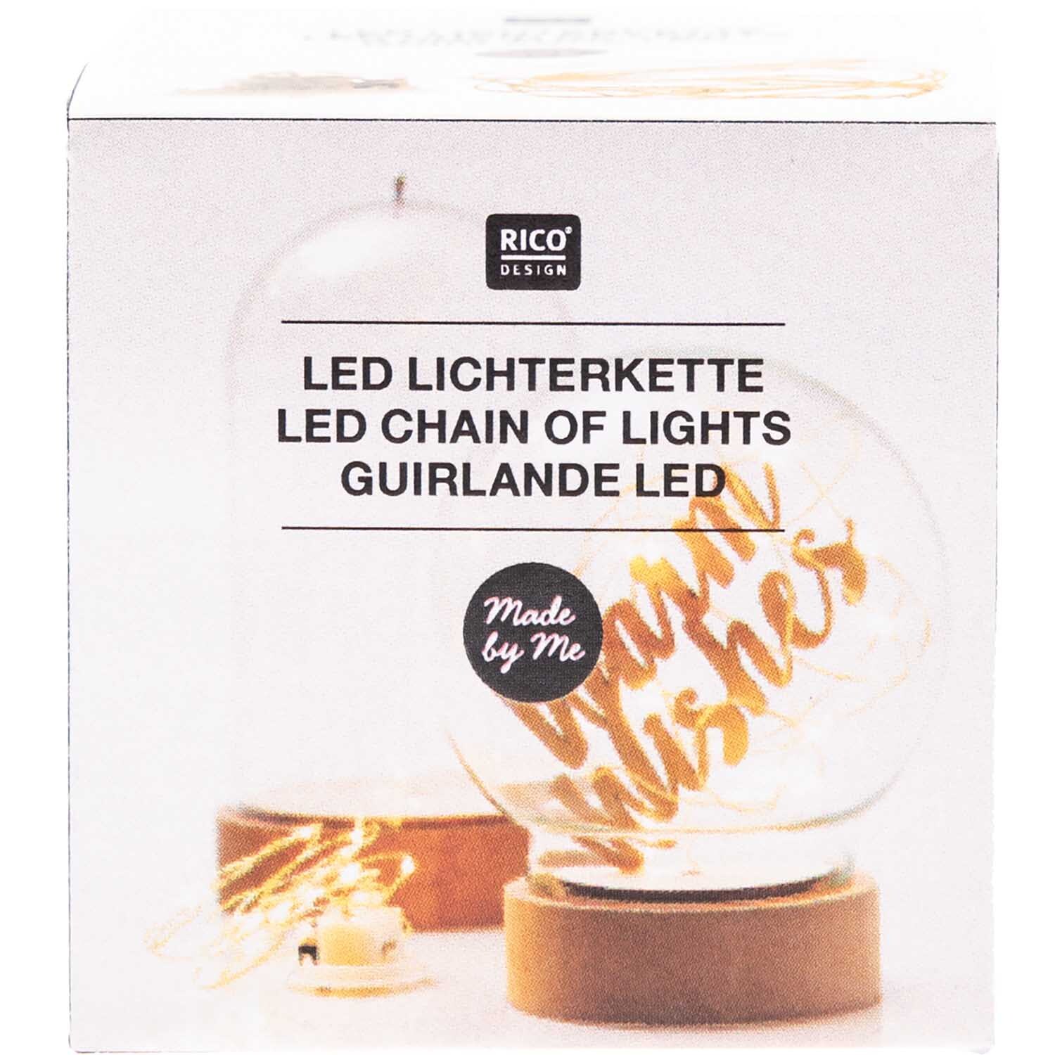 LED-Lichterkette für Dekohaube gold 1,50m 15 Lichter von Rico Design