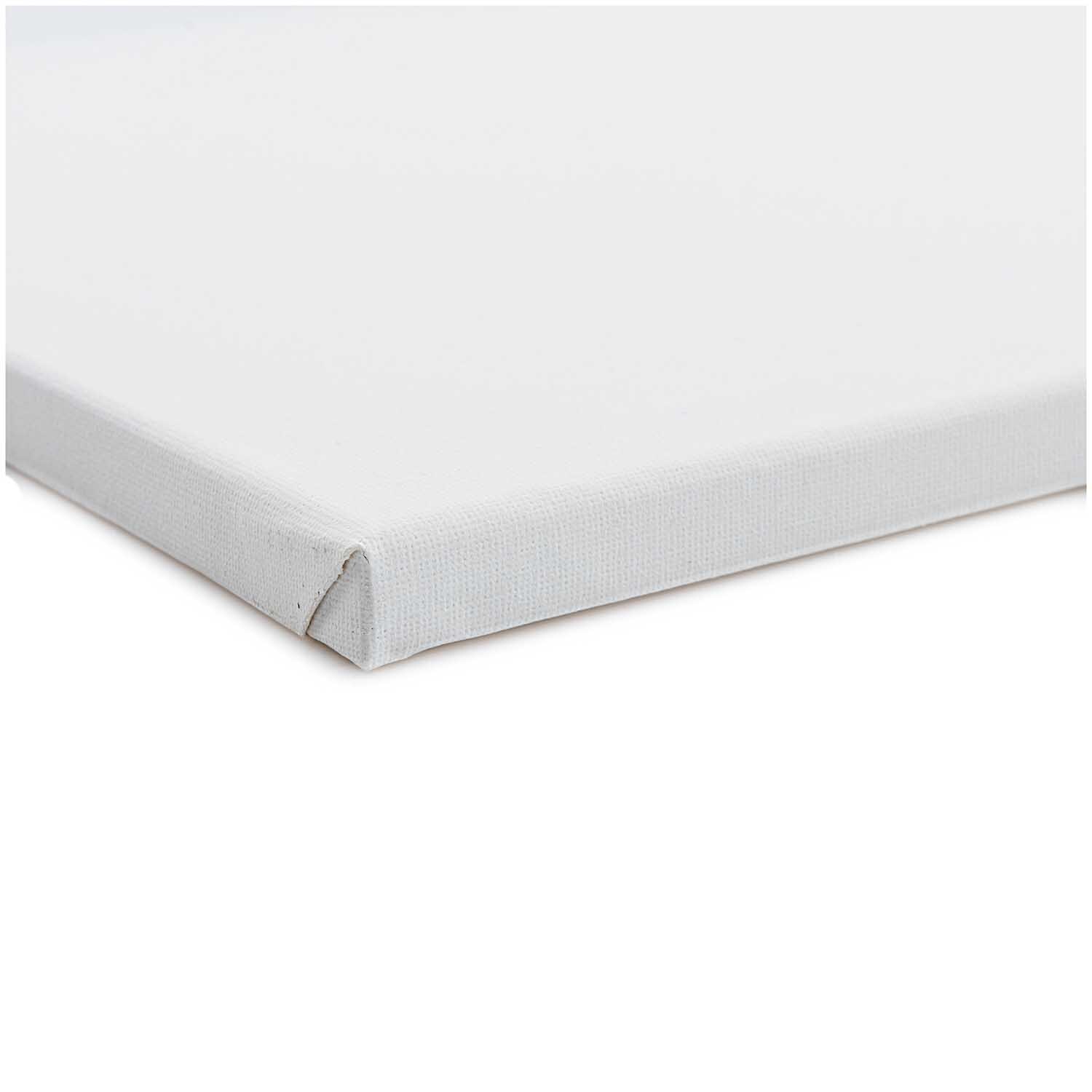 Super Canvas Keilrahmen Größe 13 x 18 cm von Rico Design Super Canvas Keilrahmen von Rico Design, Nahaufnahme einer weißen Leinwandkante auf Keilrahmen. Ideal für Künstler und Malprojekte.