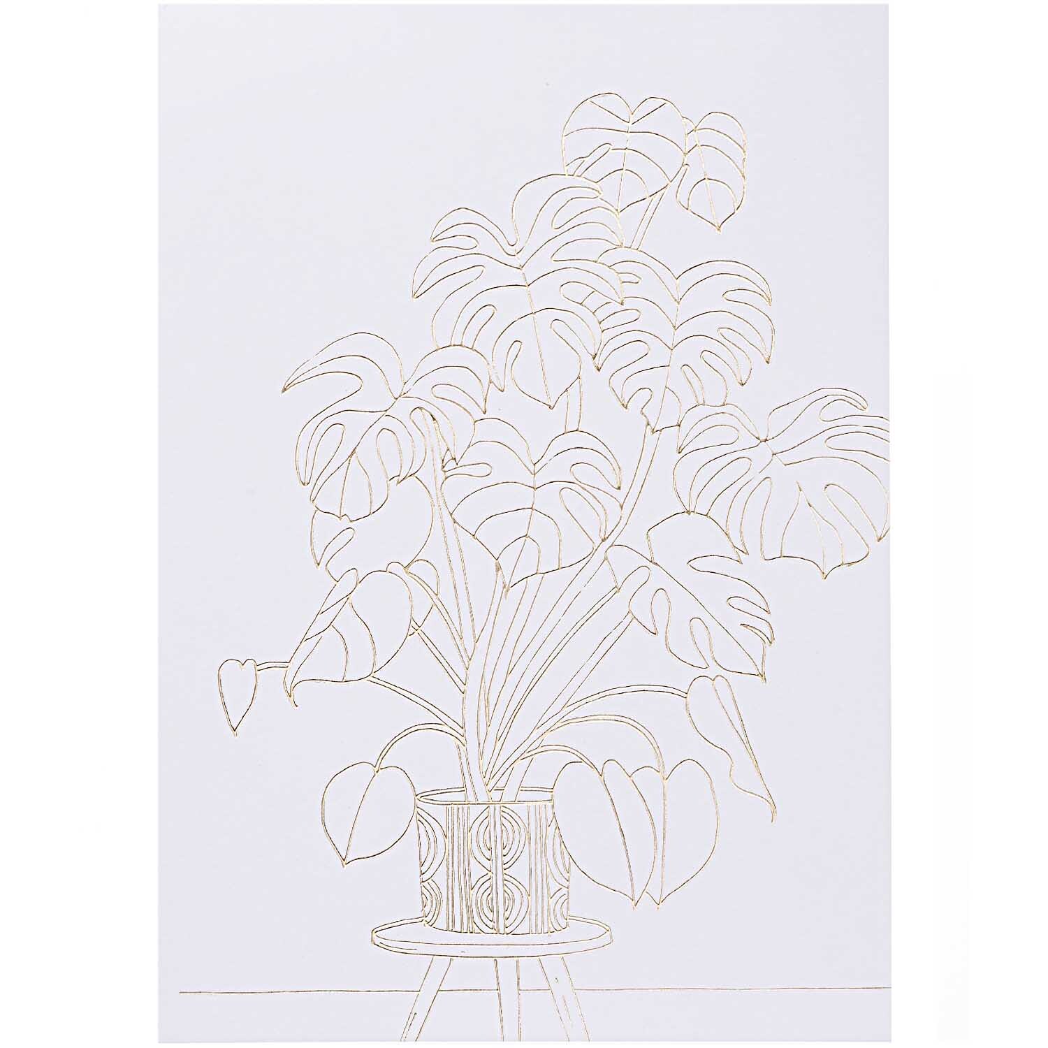 Paper Poetry Postkartenblock Hygge Plants 12,5x17,6cm von Rico Design Paper Poetry Postkartenblock zeigt eine stilisierte Pflanze in einem dekorativen Topf, entworfen von Rico Design. Ideal für kreative Projekte.